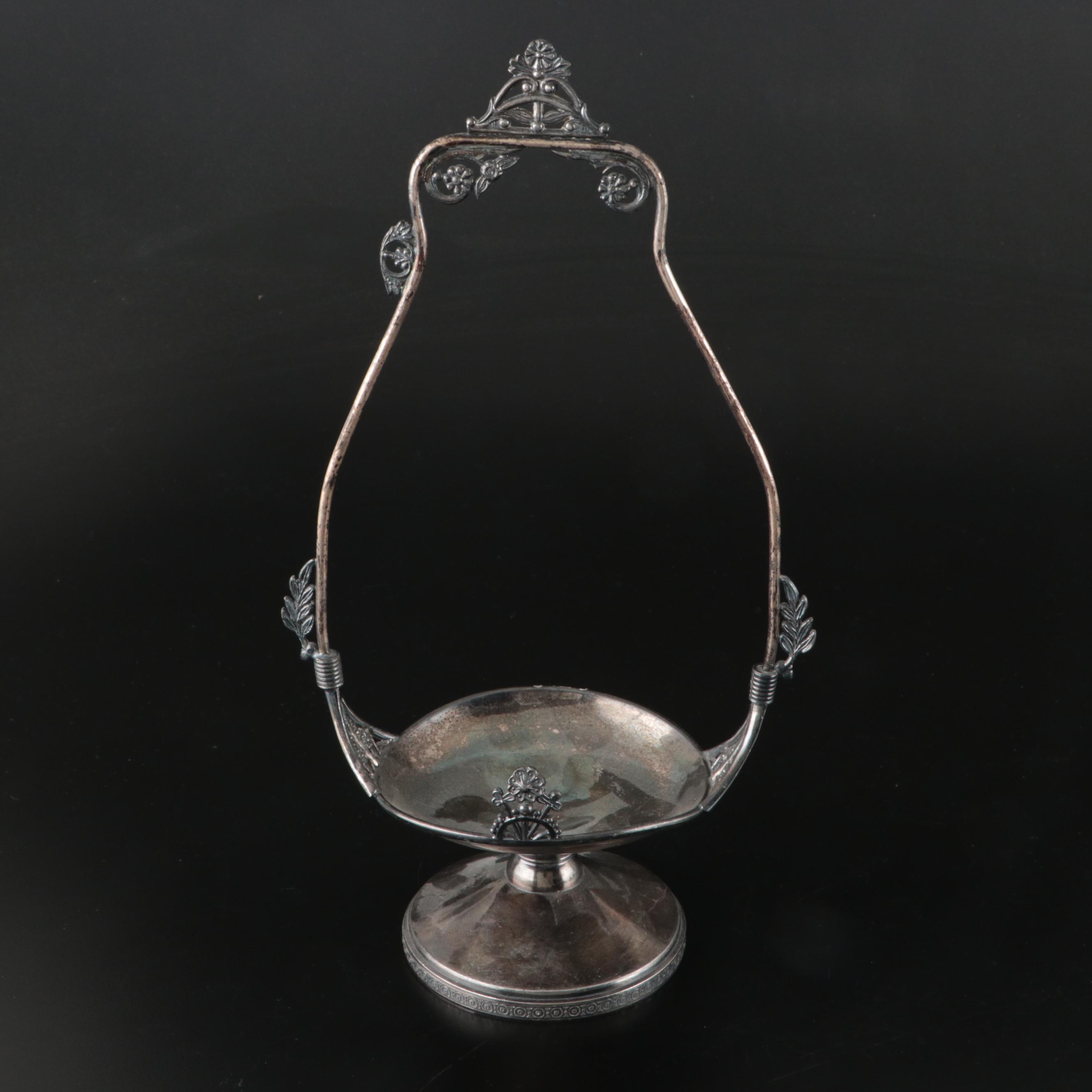 Victorian Silver Plate and Glass Pickle Castors with Condiment Set and Caddies