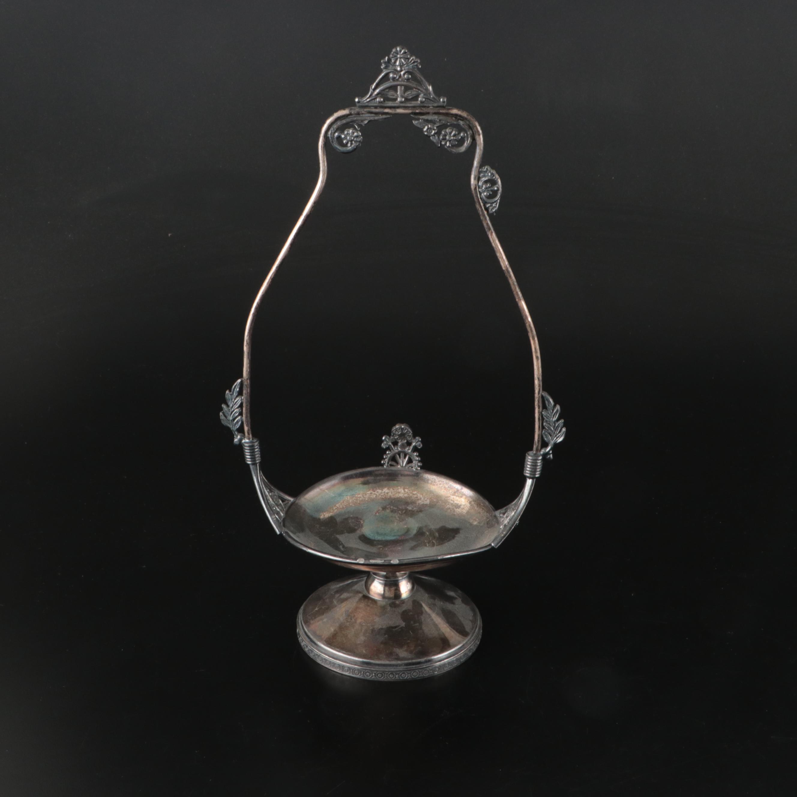 Victorian Silver Plate and Glass Pickle Castors with Condiment Set and Caddies