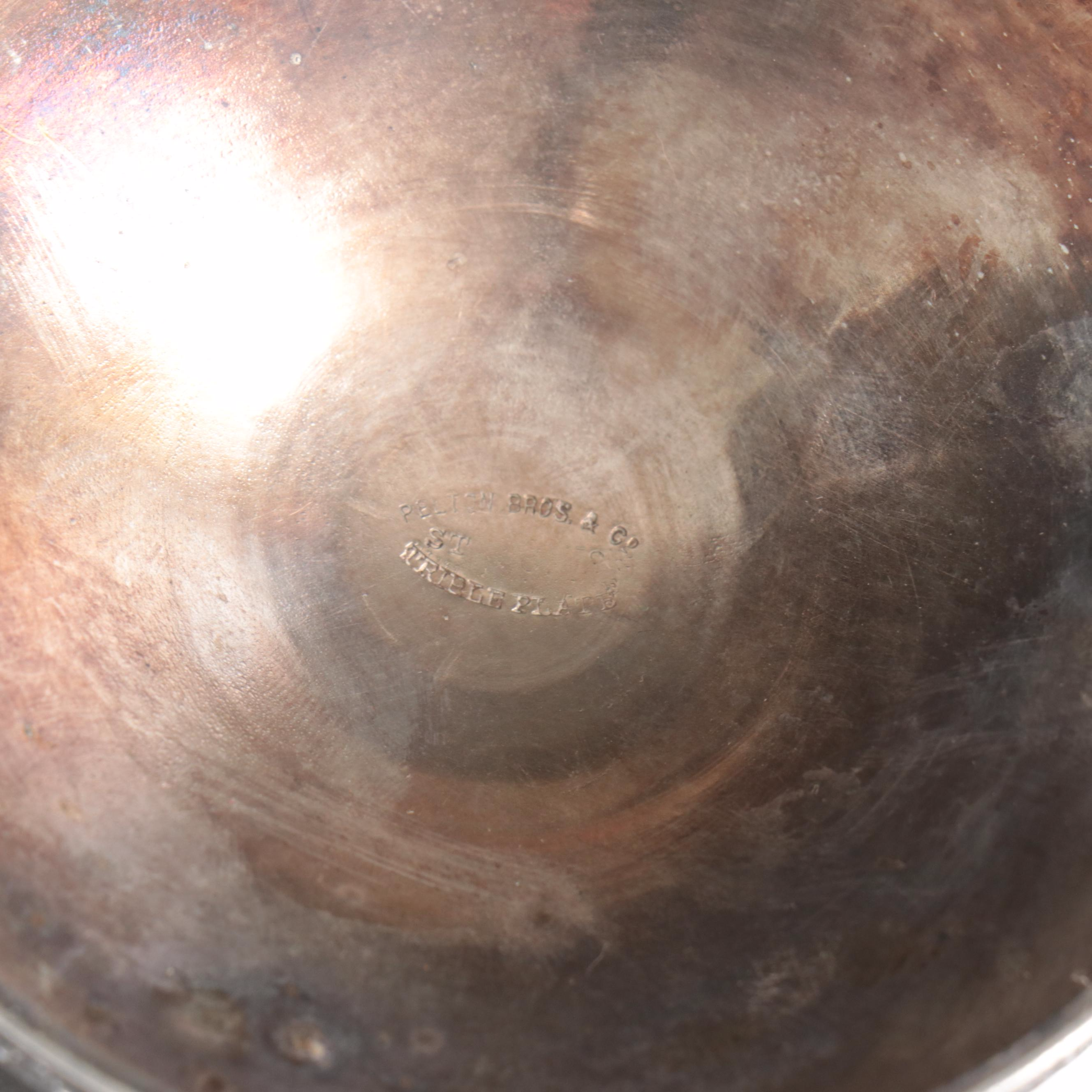 Victorian Silver Plate and Glass Pickle Castors with Condiment Set and Caddies