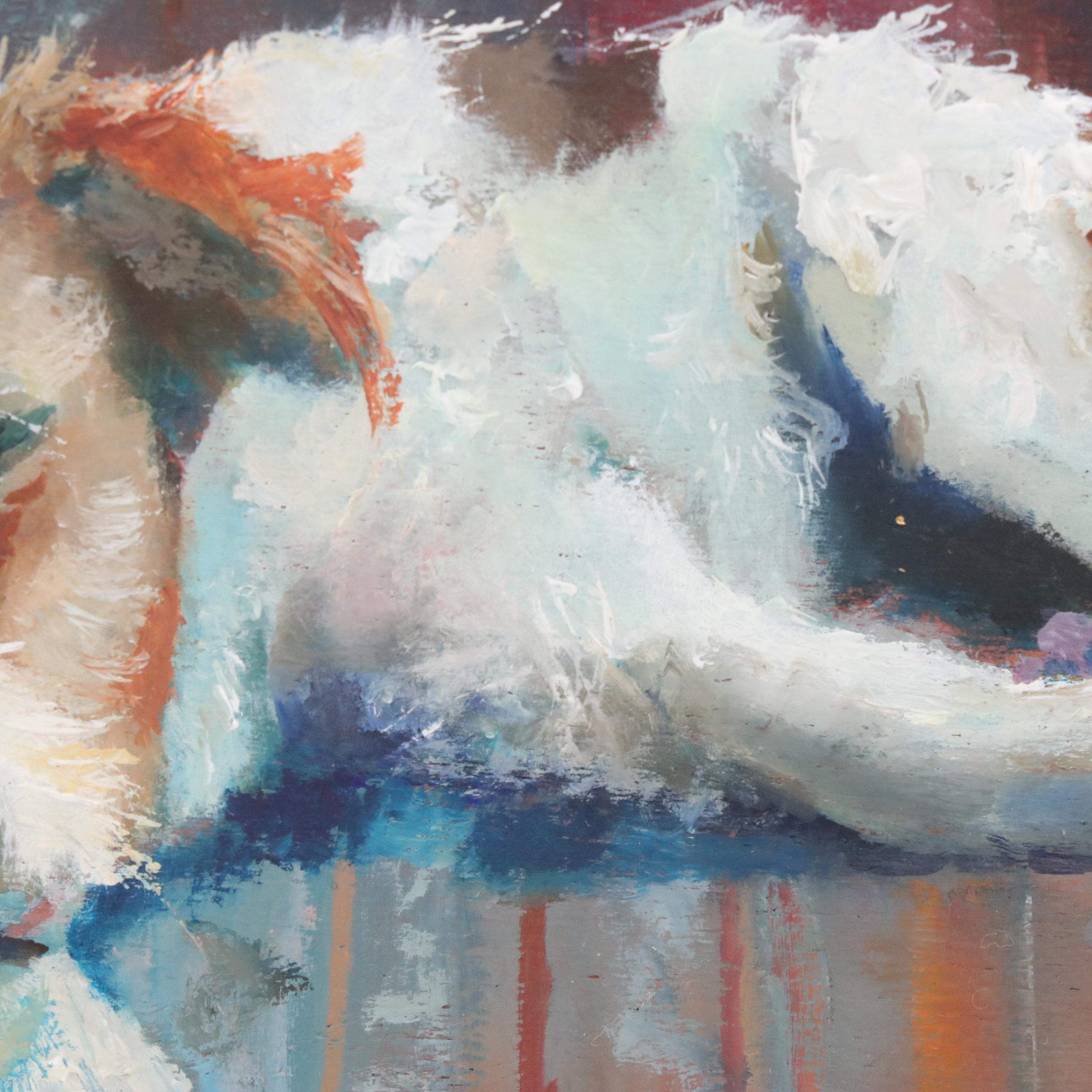 William Jamison Oil Painting of Sleeping Jack Russell Terrier, Circa 2025