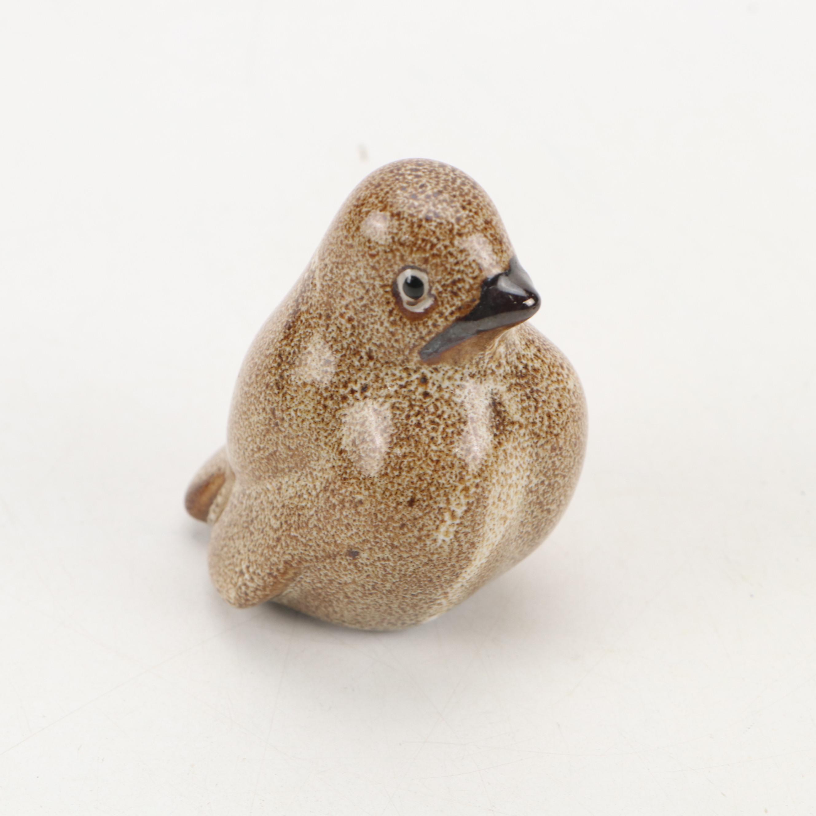 Pigeon Forge Pottery Bird and Jugtown Pottery Fish, Late 20th Century