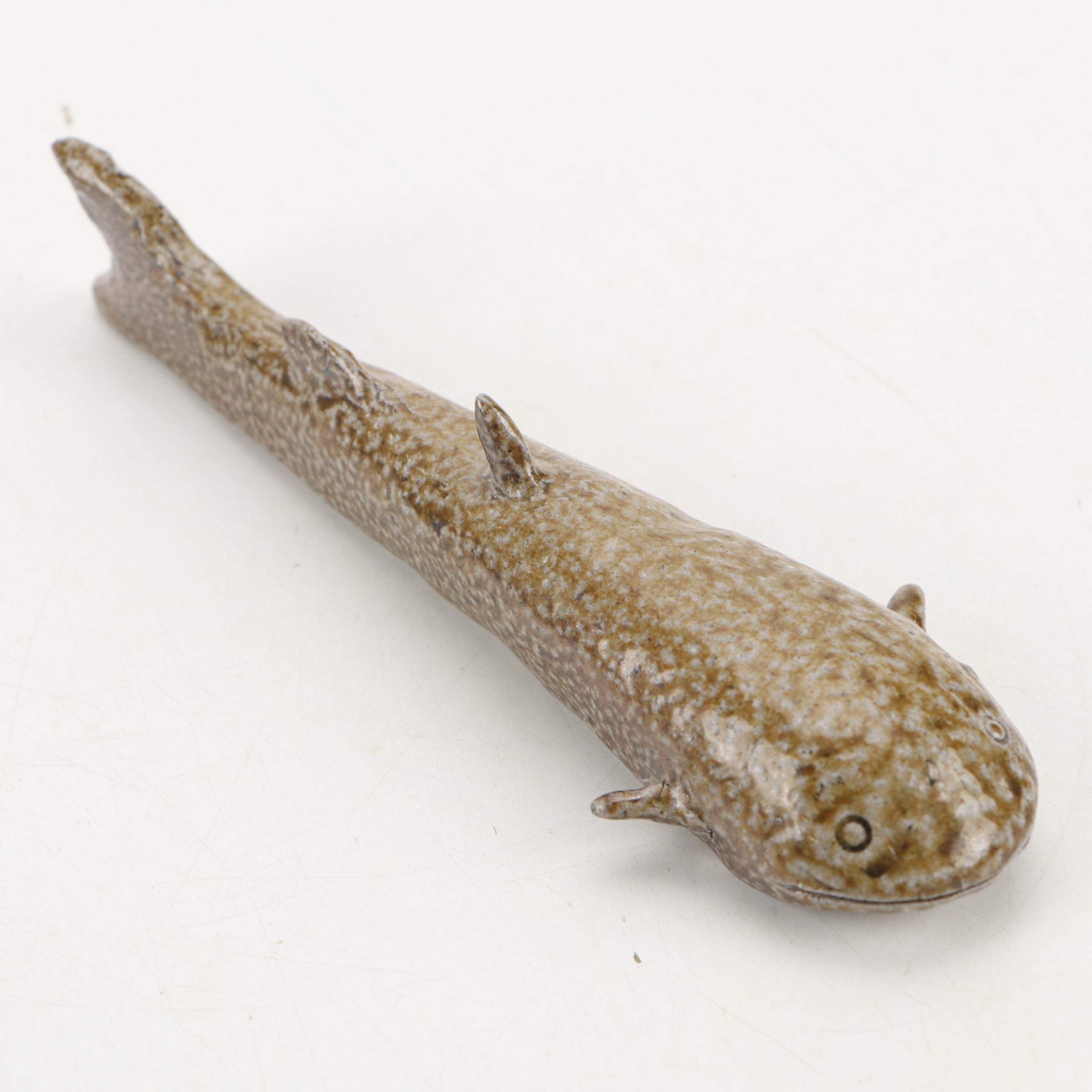 Pigeon Forge Pottery Bird and Jugtown Pottery Fish, Late 20th Century