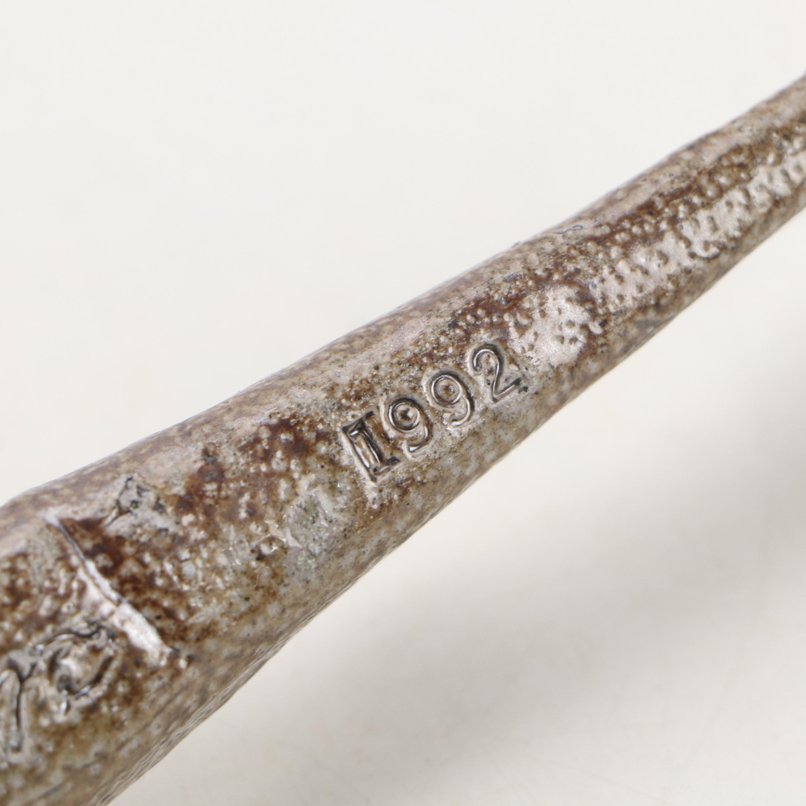 Pigeon Forge Pottery Bird and Jugtown Pottery Fish, Late 20th Century