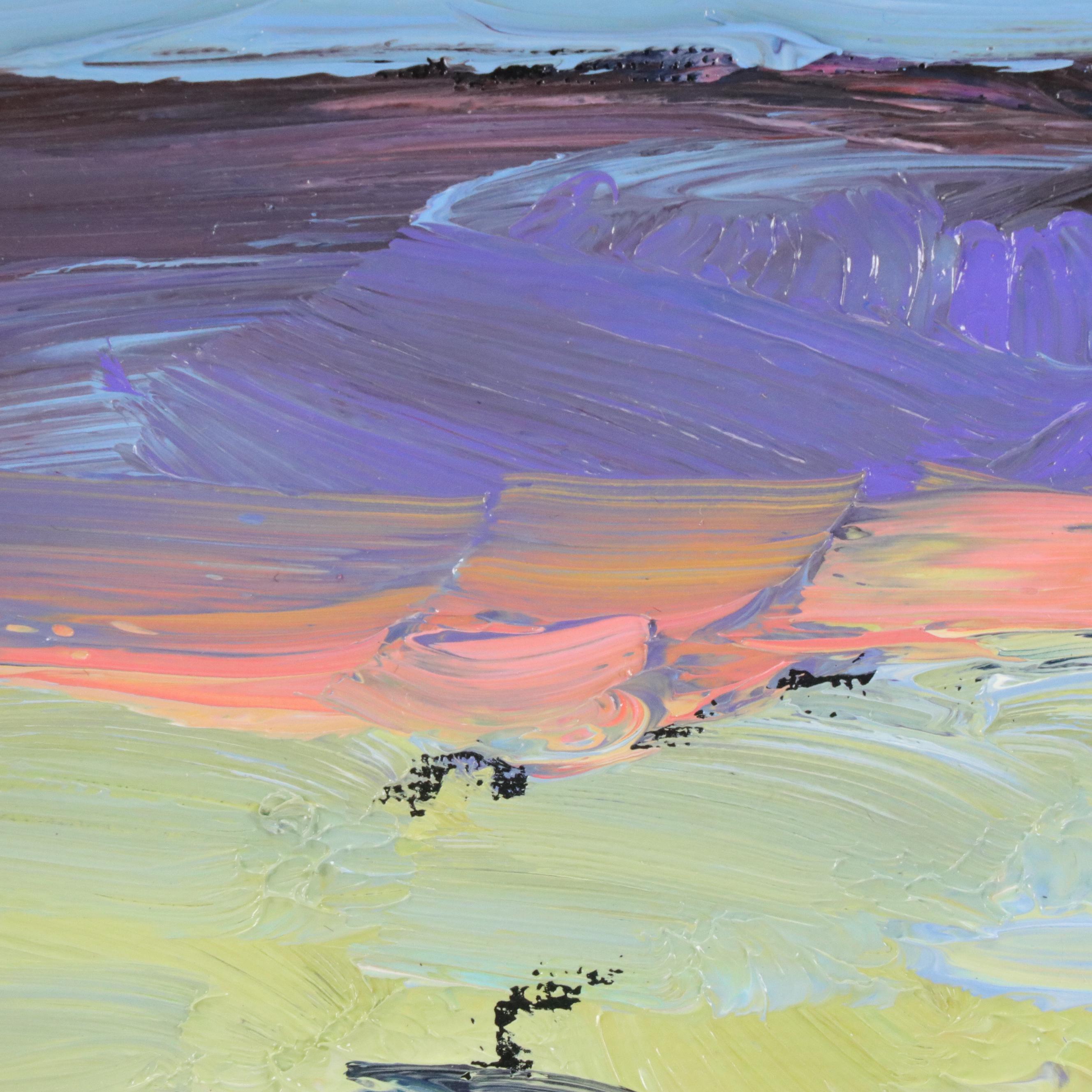 William Hawkins Sunset Landscape Oil Painting, Circa 2025