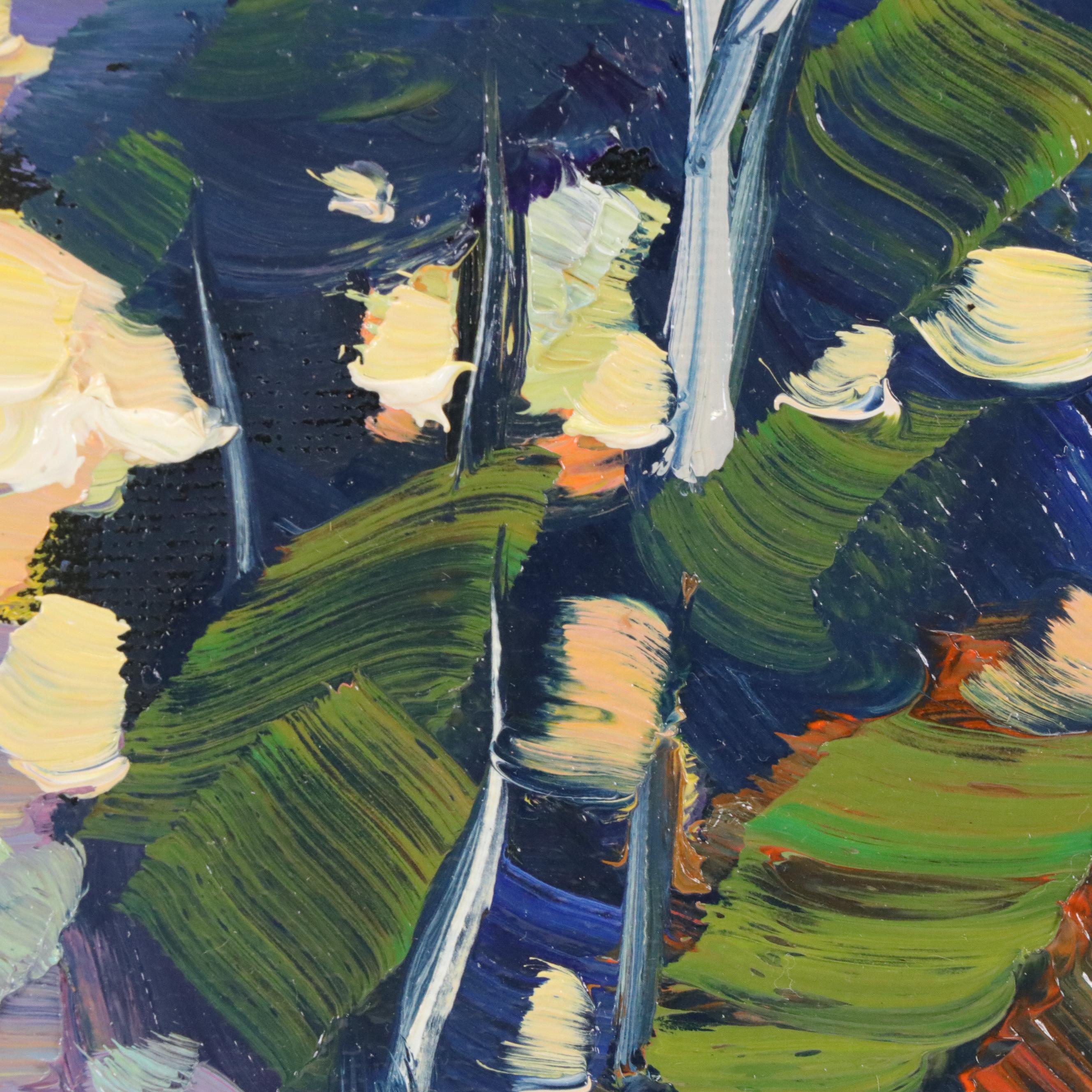 William Hawkins Sunset Landscape Oil Painting, Circa 2025