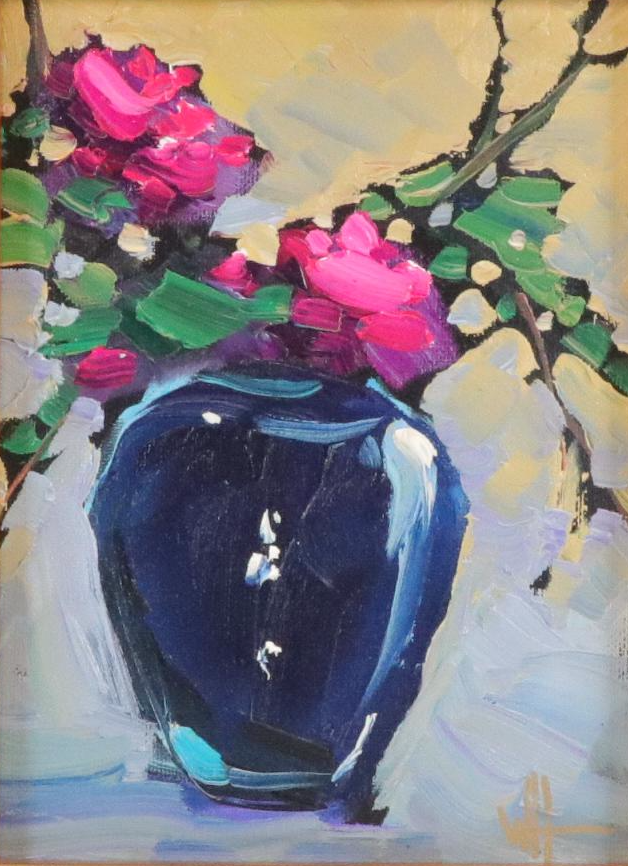 William Hawkins Floral Still Life Oil Painting, Circa 2025