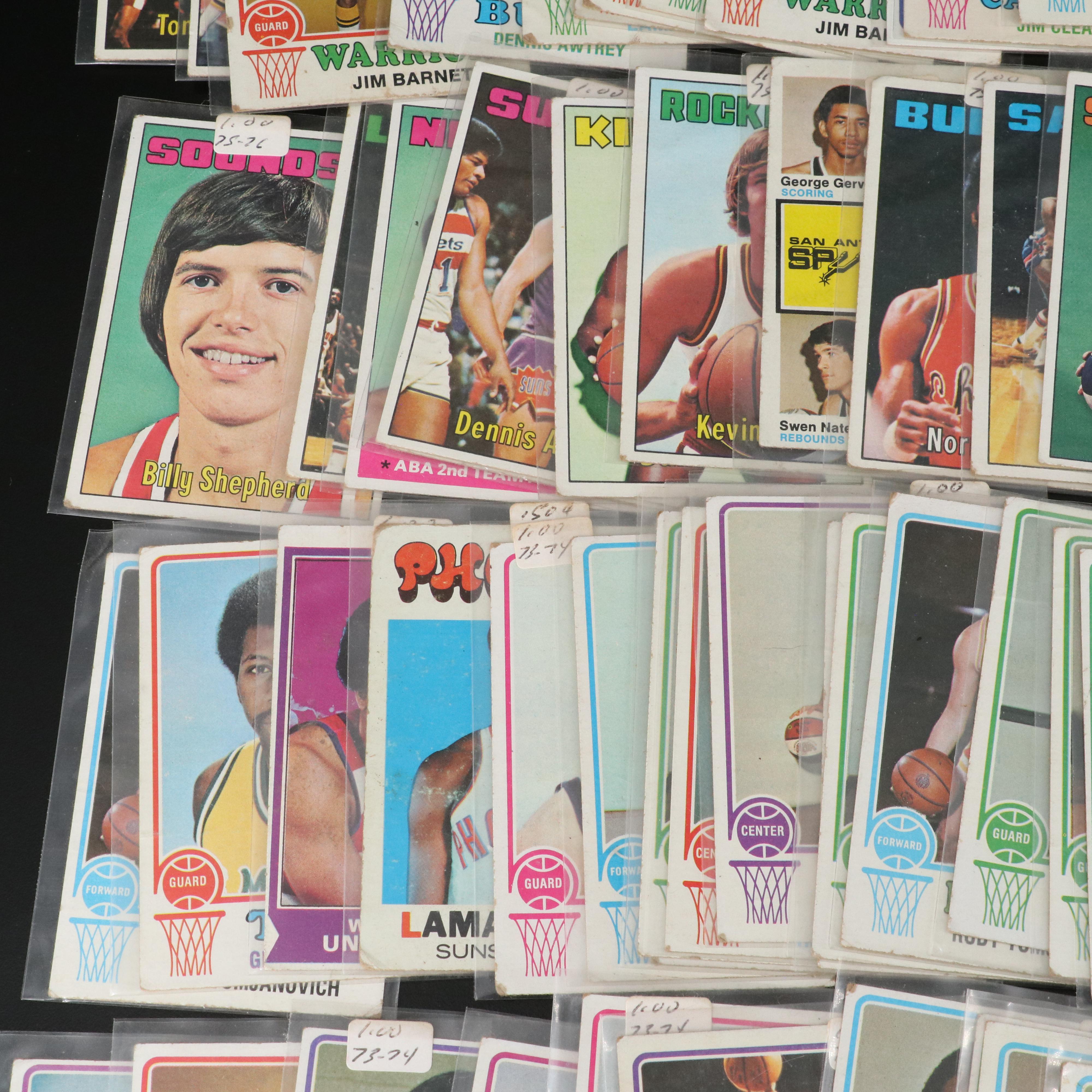Topps Basketball Cards Featuring Jerry West, Dave DeBusschere, and More, 1970s