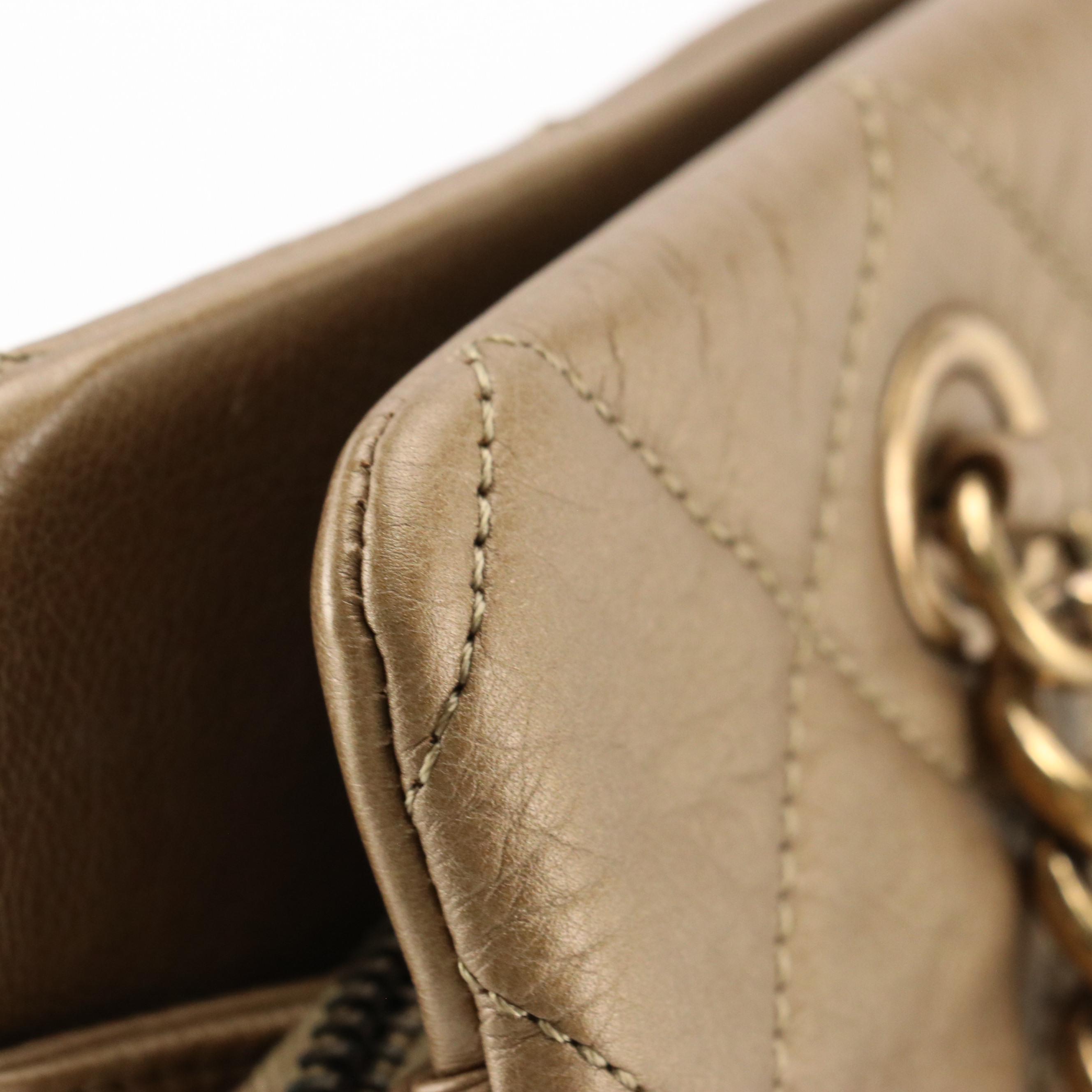 Chanel CC Crown Tote in Quilted Matte Metallic Leather