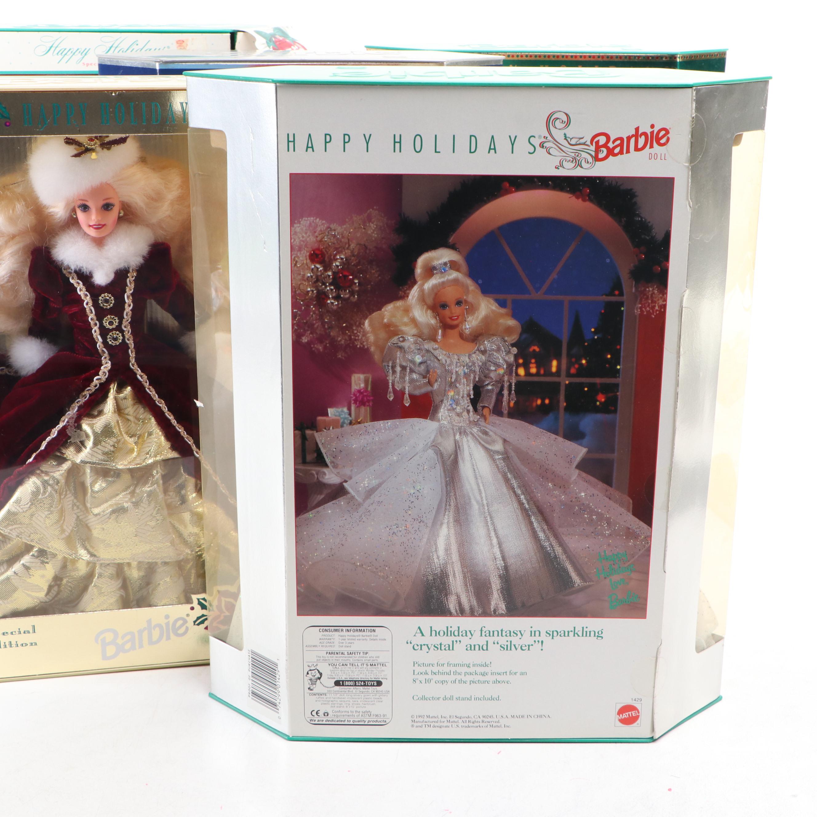 Mattel Barbie Happy Holidays and Star Trek Dolls, 1991