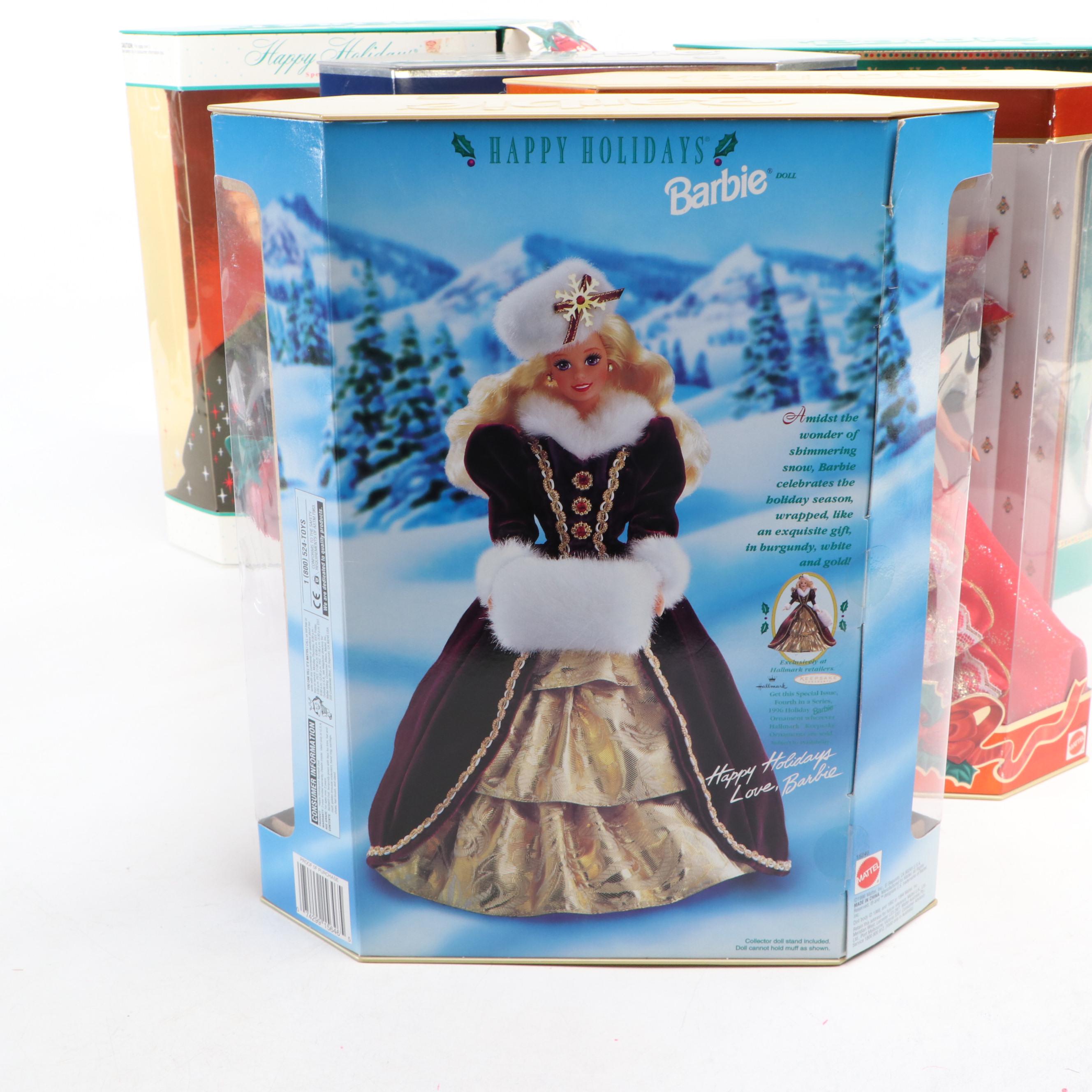 Mattel Barbie Happy Holidays and Star Trek Dolls, 1991