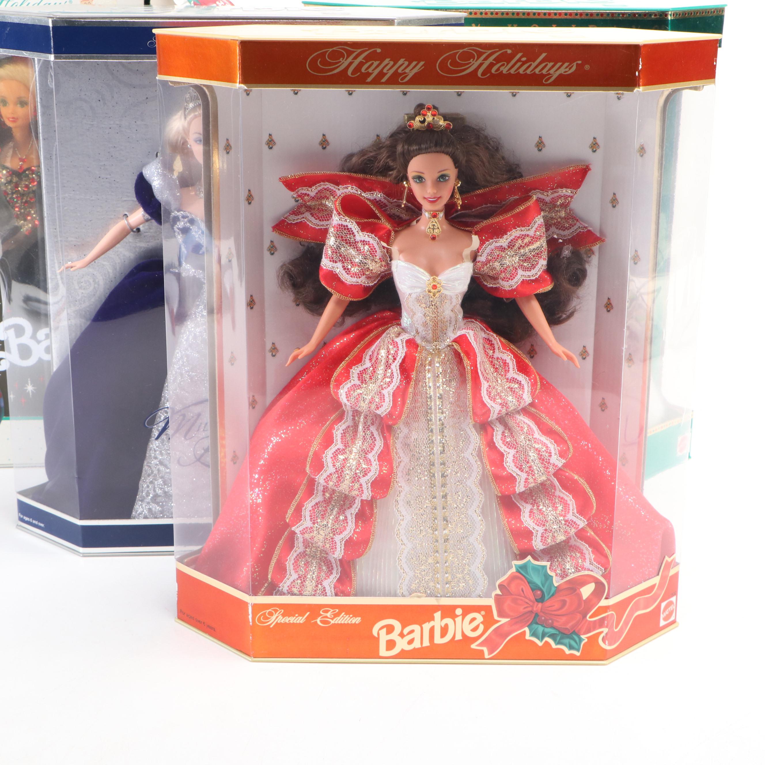 Mattel Barbie Happy Holidays and Star Trek Dolls, 1991