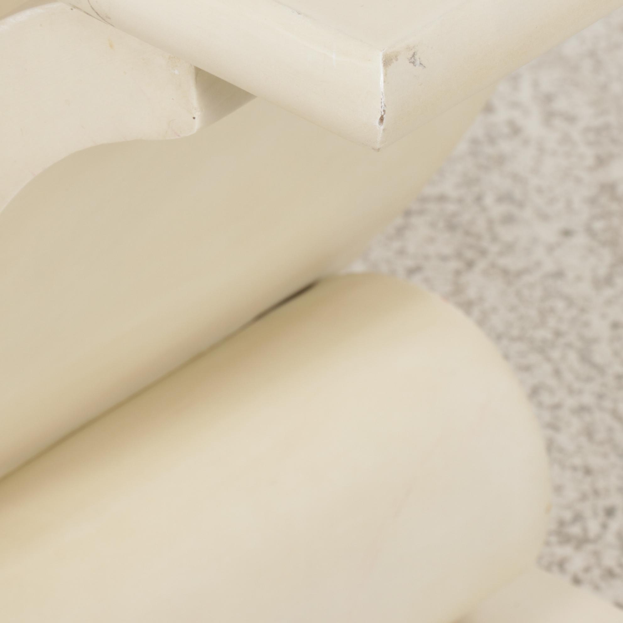 Modern Off White Console Table with Storage Shelf