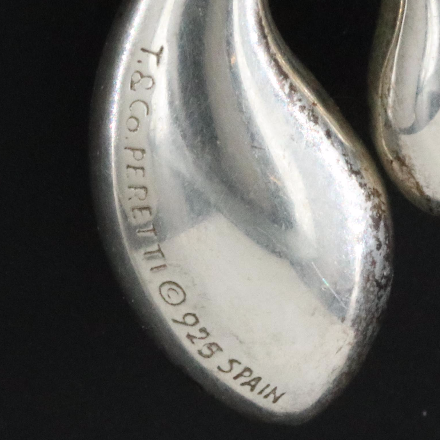 Elsa Peretti for Tiffany & Co. Sterling Double Teardrop Pendant Necklace