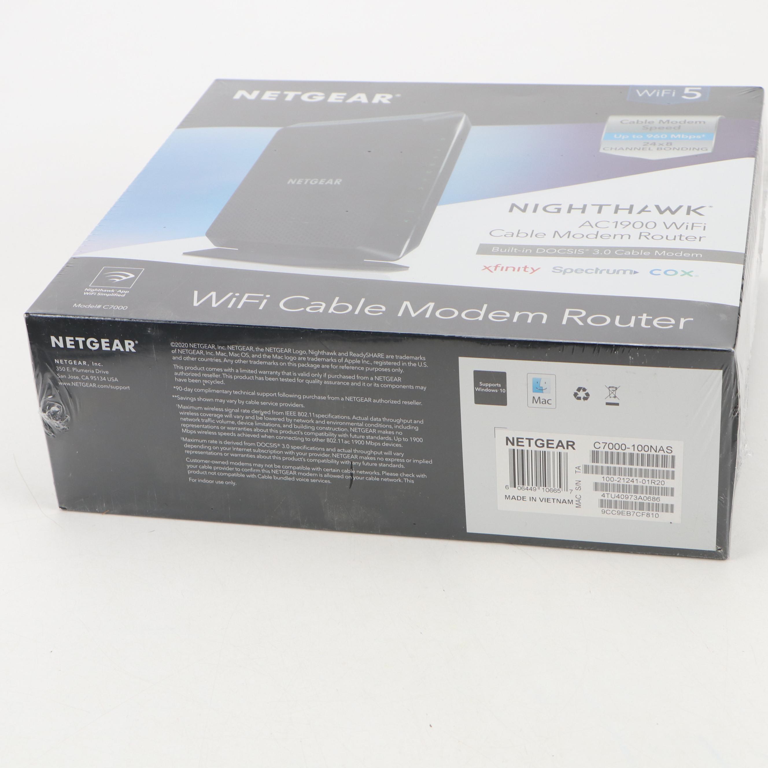 Netgear Nighthawk AC1900 WiFi Cable Modem Router