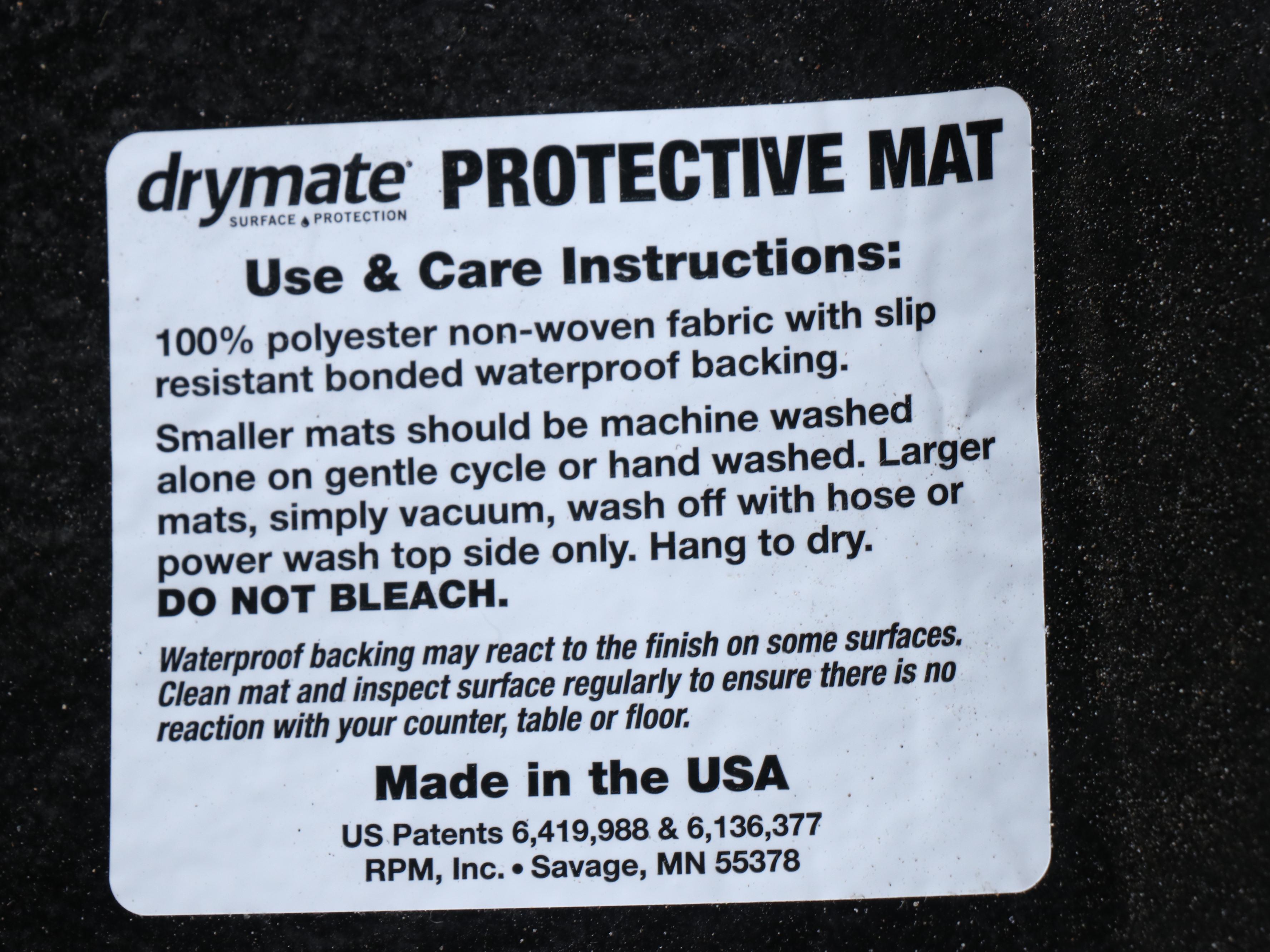 Hammacher Schlemmer Polyester Water Absorbing Garage Mat and Runner