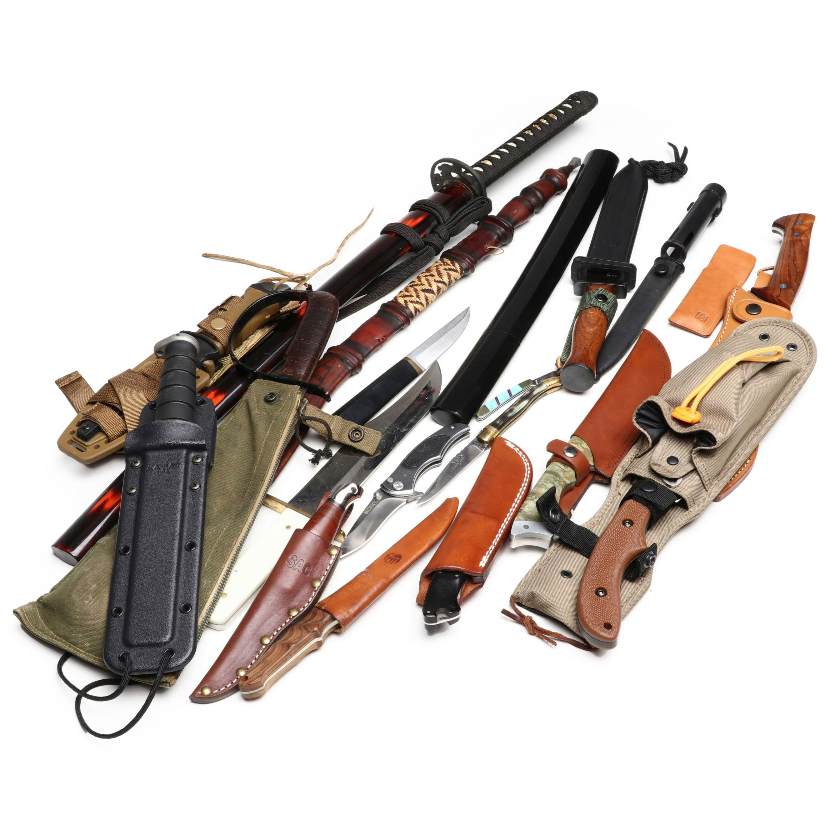 Victor Tool Co. "Woodman's Pal" with Boker, Orvis, Gerber and More Knives