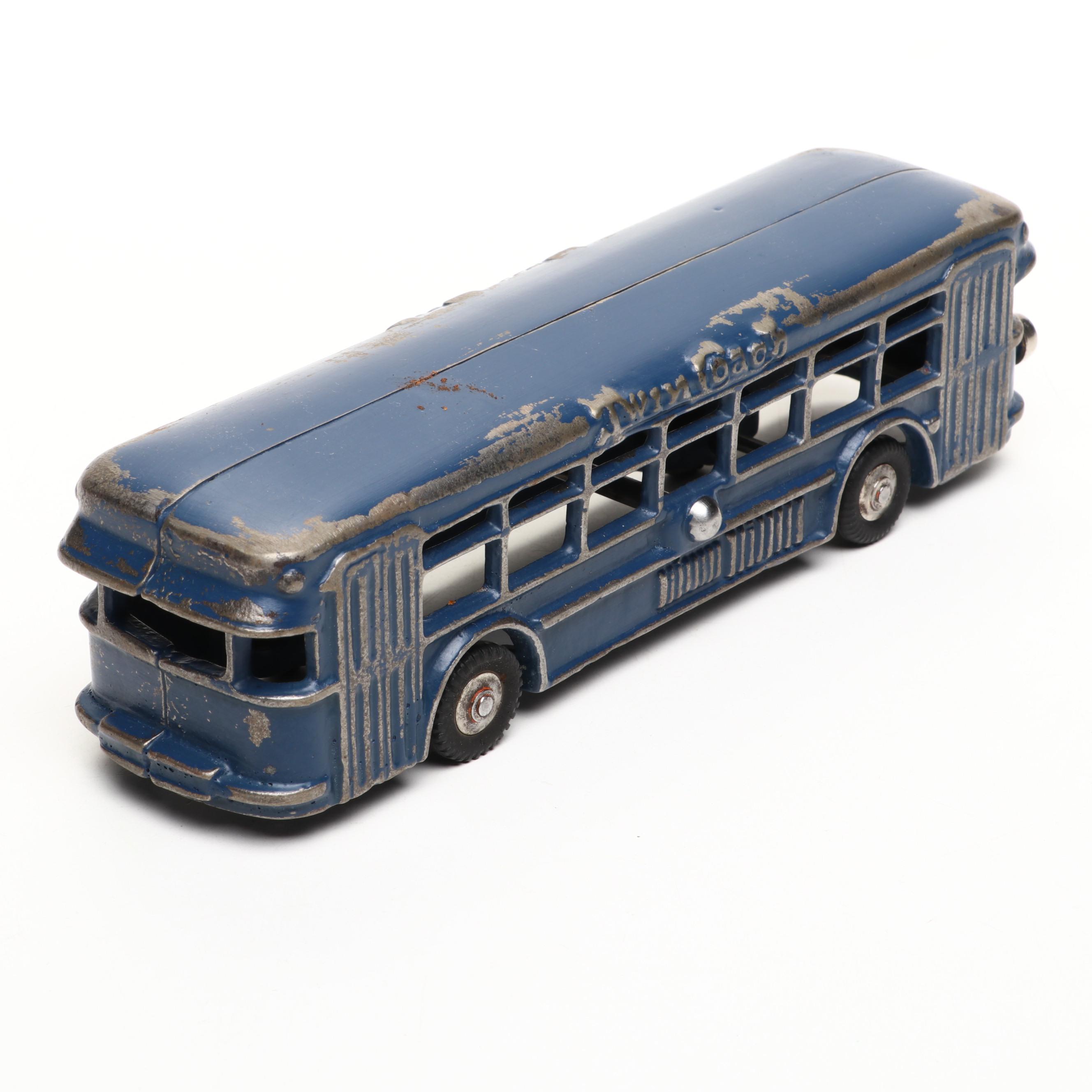 Arcade Greyhound Bus with Twin Coach Bus Models, Mid-20th Century