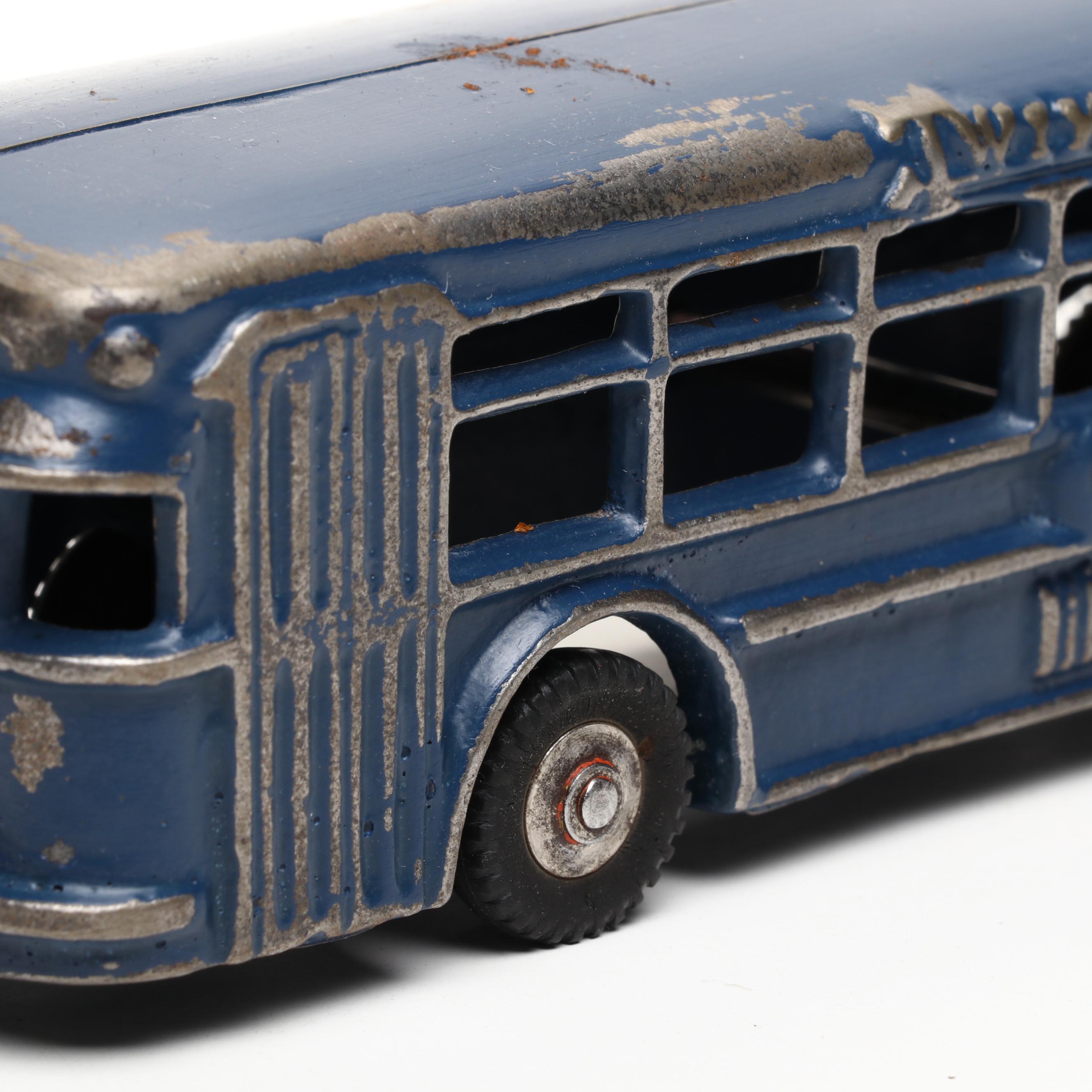 Arcade Greyhound Bus with Twin Coach Bus Models, Mid-20th Century