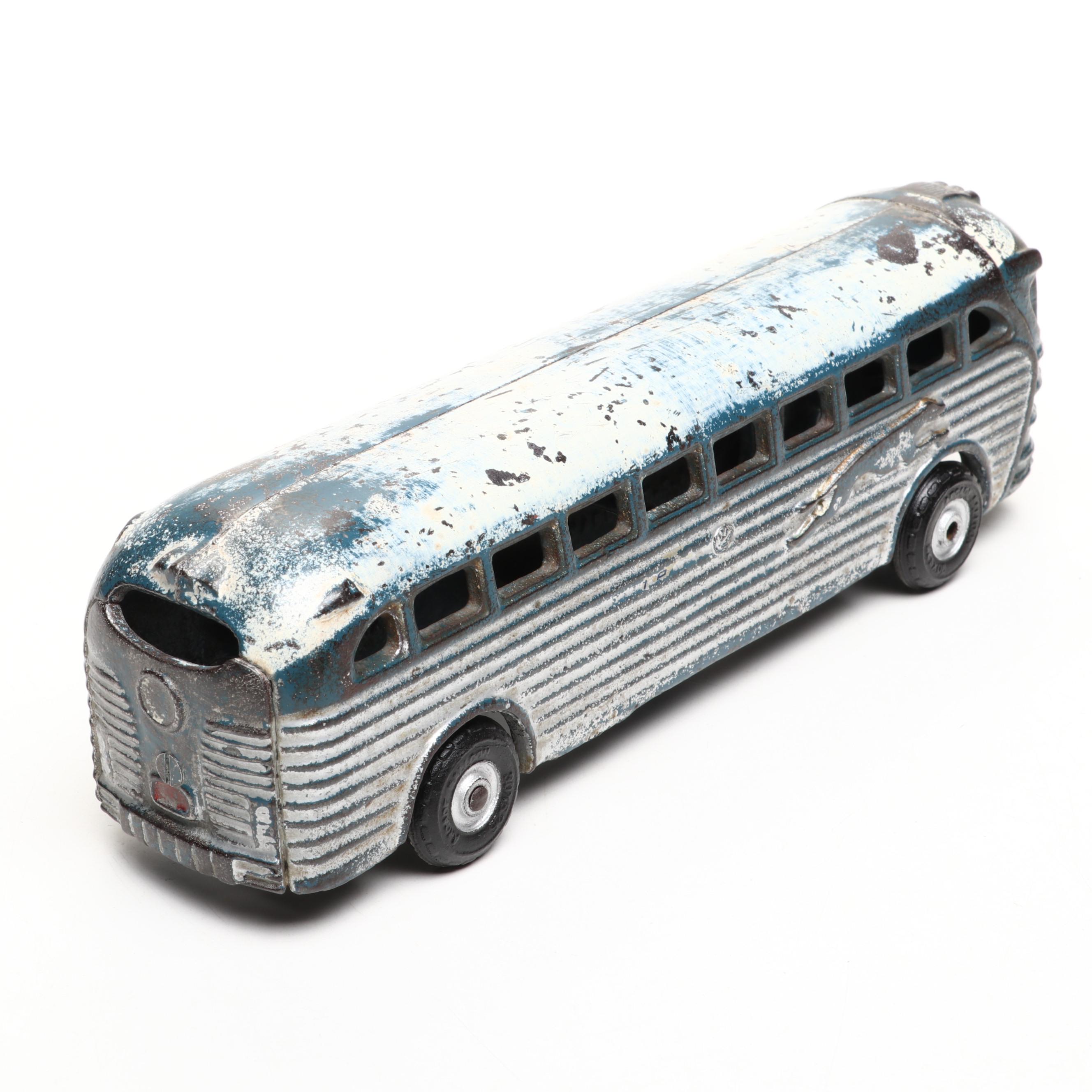 Arcade Greyhound Bus with Twin Coach Bus Models, Mid-20th Century