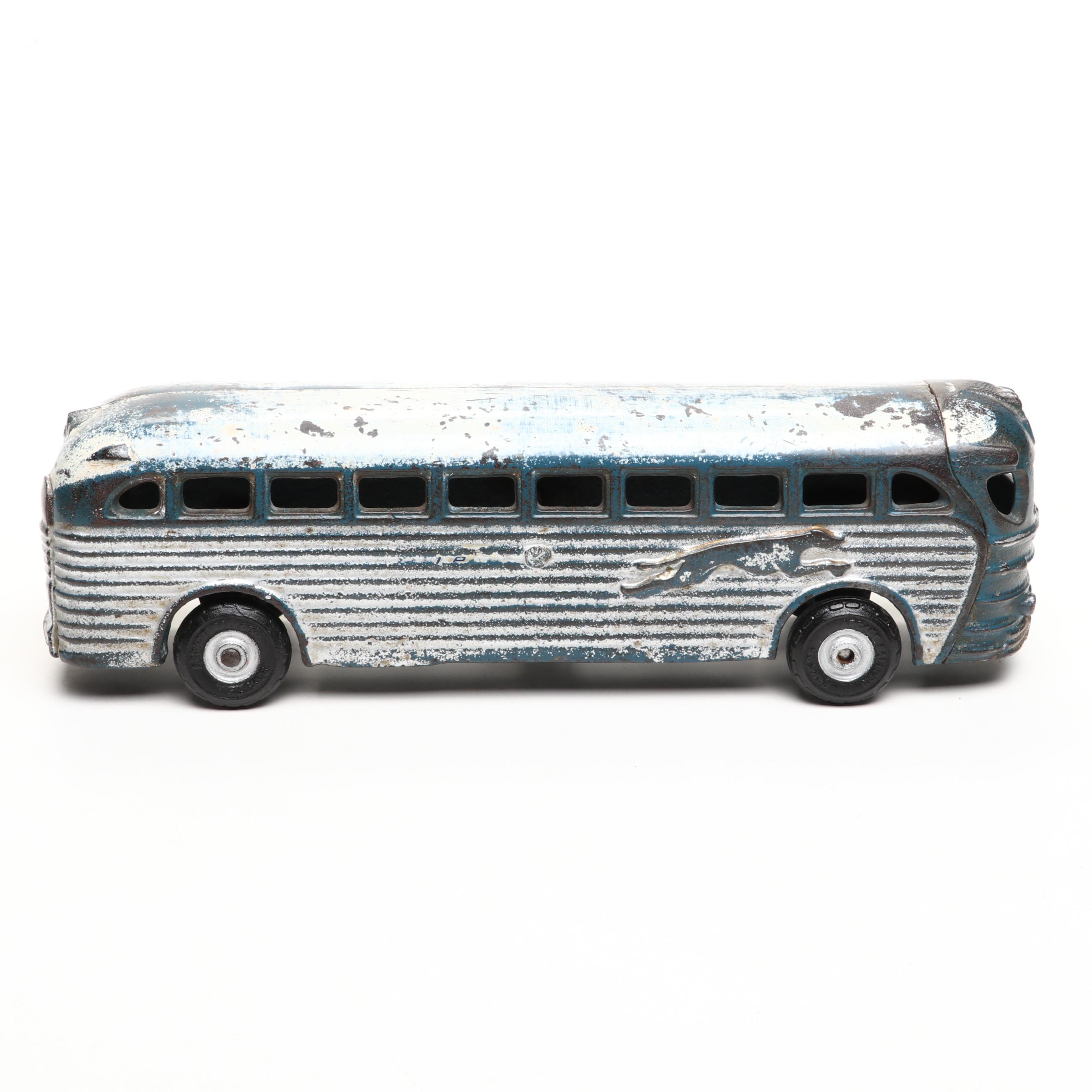 Arcade Greyhound Bus with Twin Coach Bus Models, Mid-20th Century