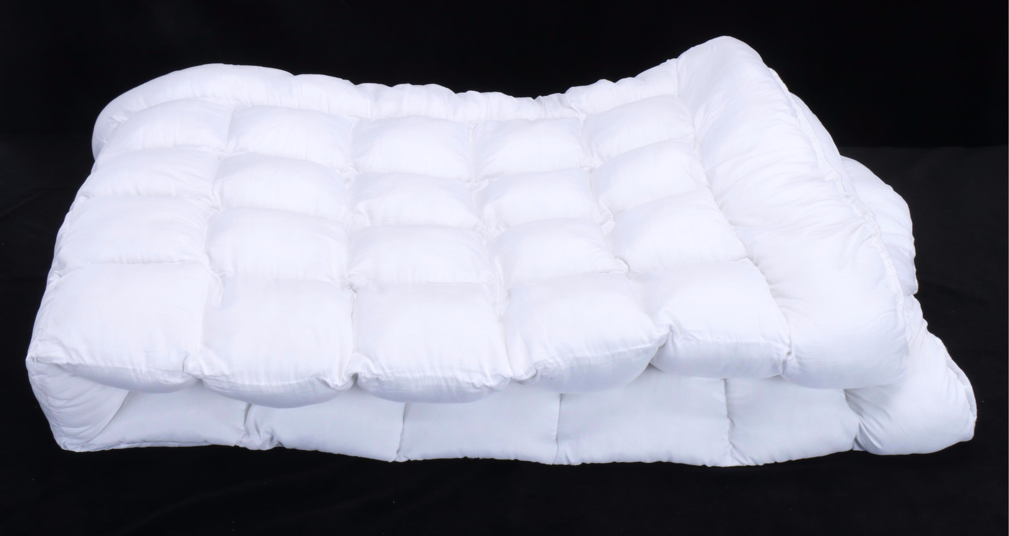 Pair of Queen Size Quilted Featherbed Mattress Toppers