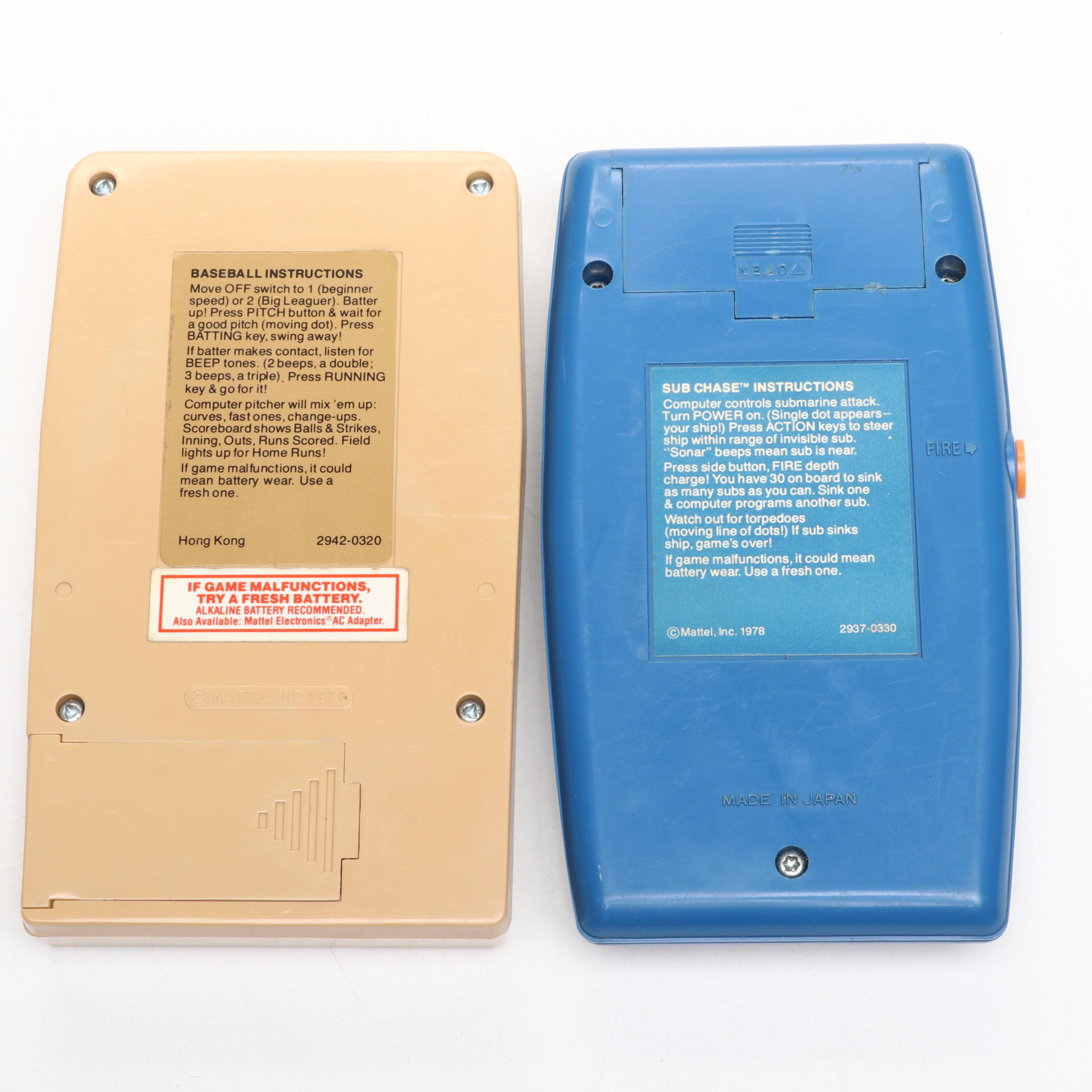 Mattel Electronics Football, Basketball, Baseball, Sub Chase and More Games