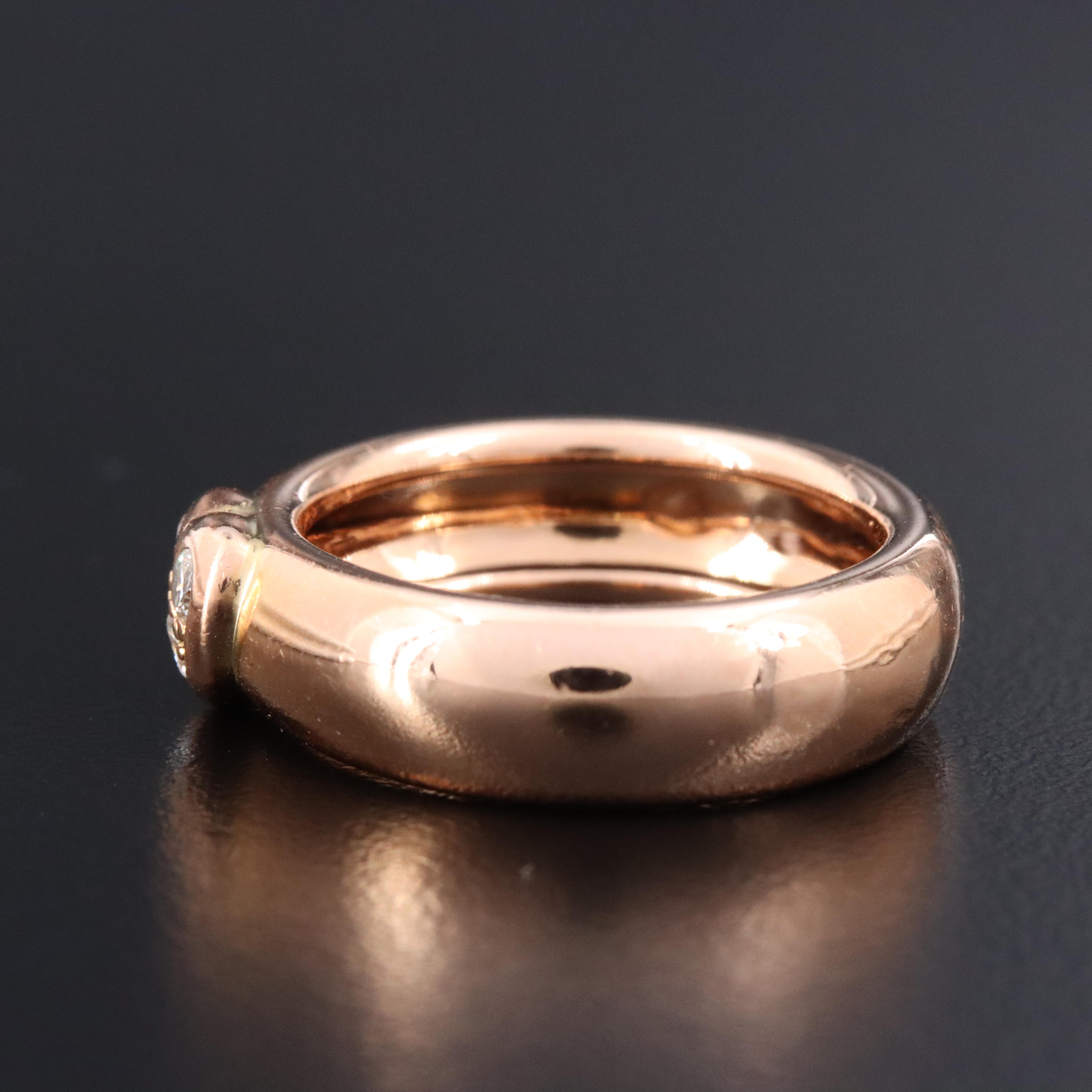 Tiffany & Co. 18K Rose Gold Diamond Heart Ring