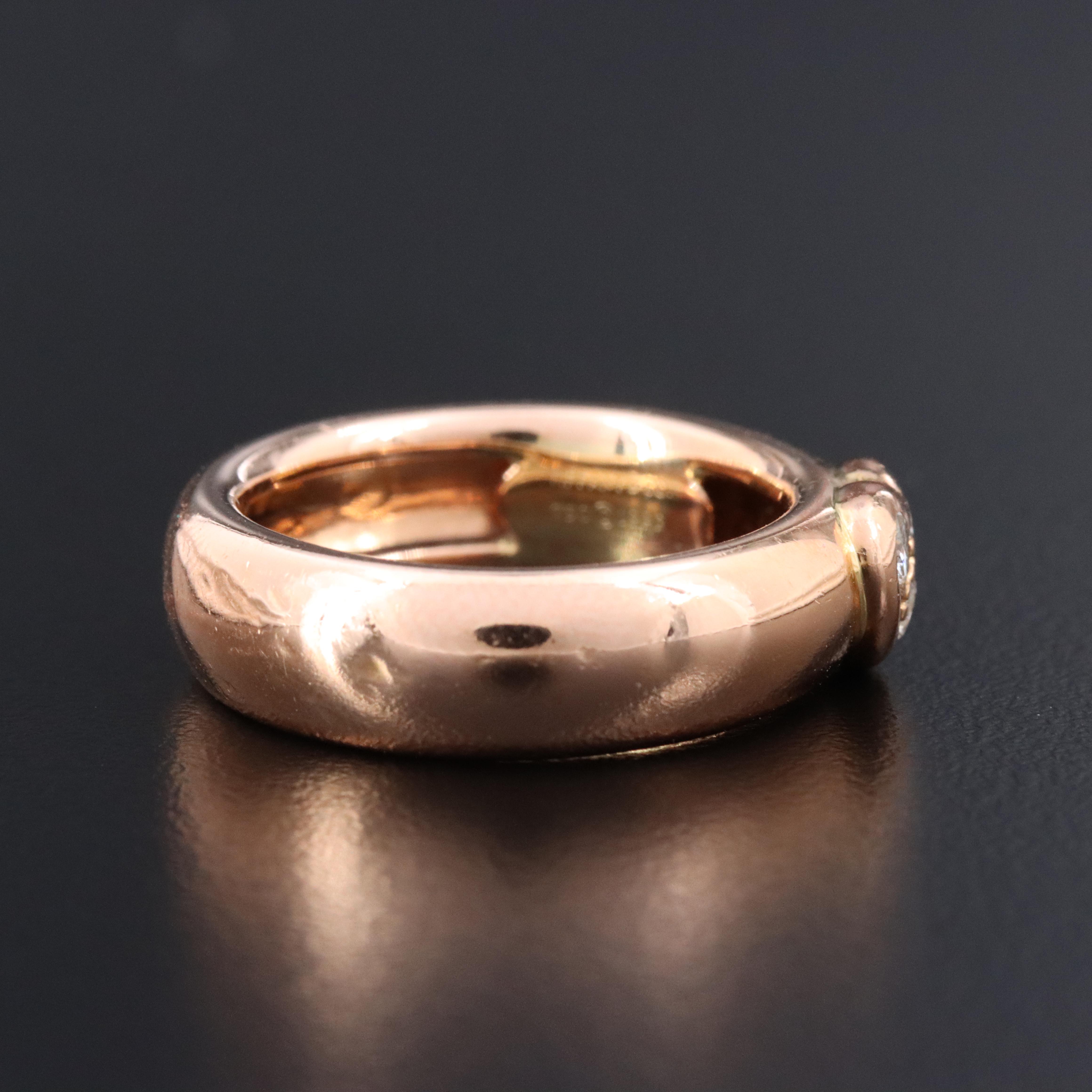 Tiffany & Co. 18K Rose Gold Diamond Heart Ring