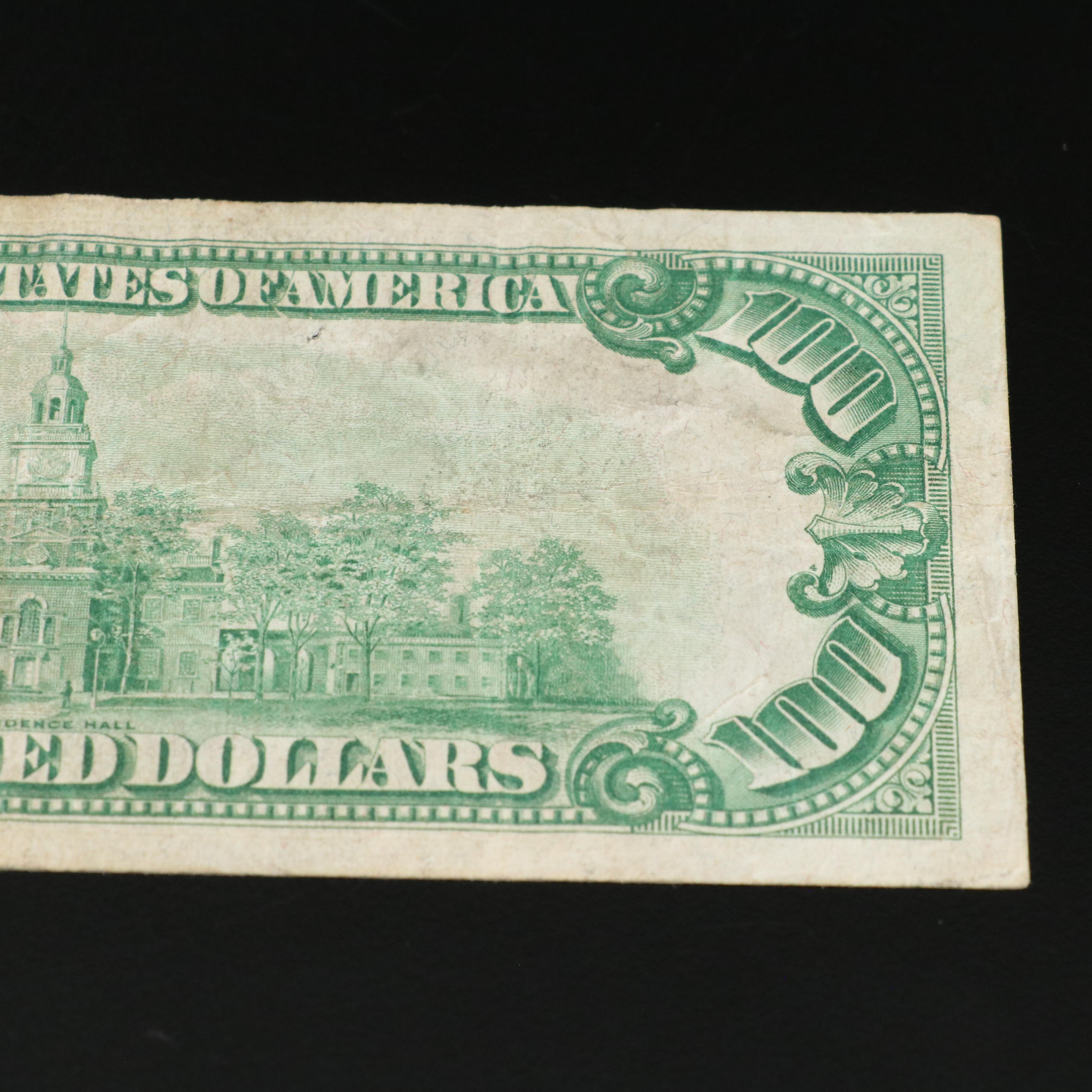 1928 One Hundred Dollar Federal Reserve Star Note With Low Serial Number