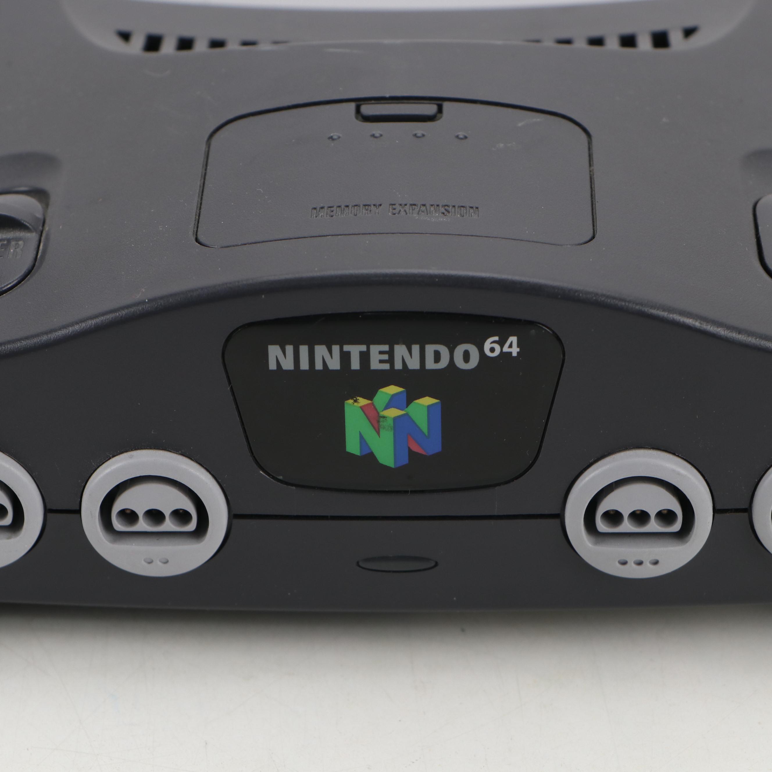 Nintendo 64 Console with Super Pad 64 Controller, Transfer Pak and More