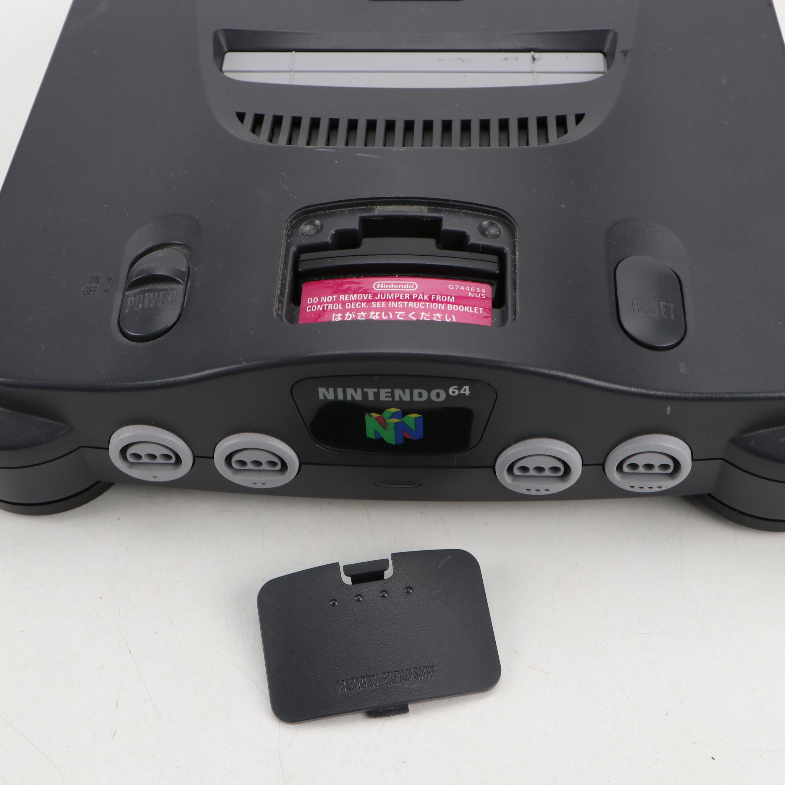 Nintendo 64 Console with Super Pad 64 Controller, Transfer Pak and More