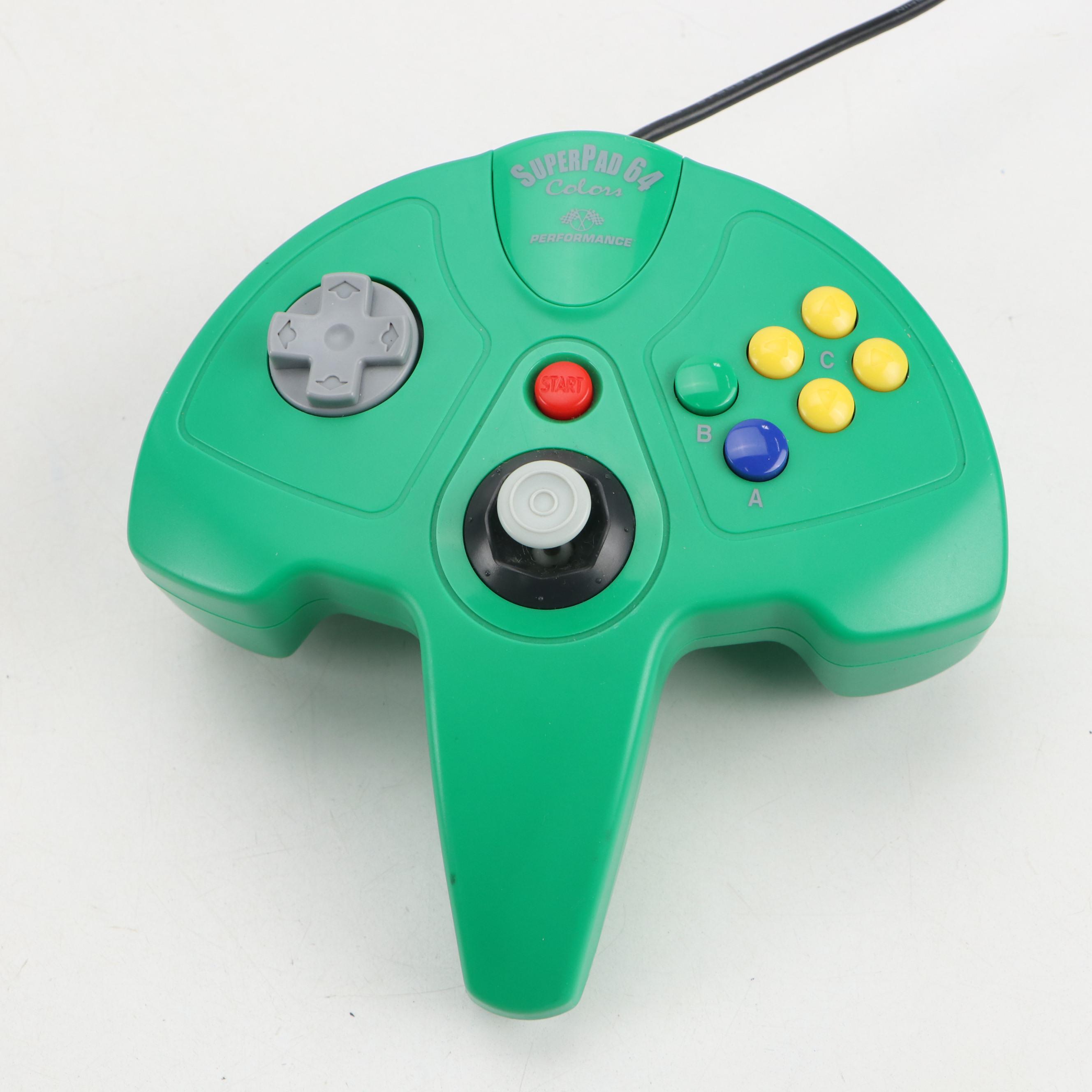 Nintendo 64 Console with Super Pad 64 Controller, Transfer Pak and More