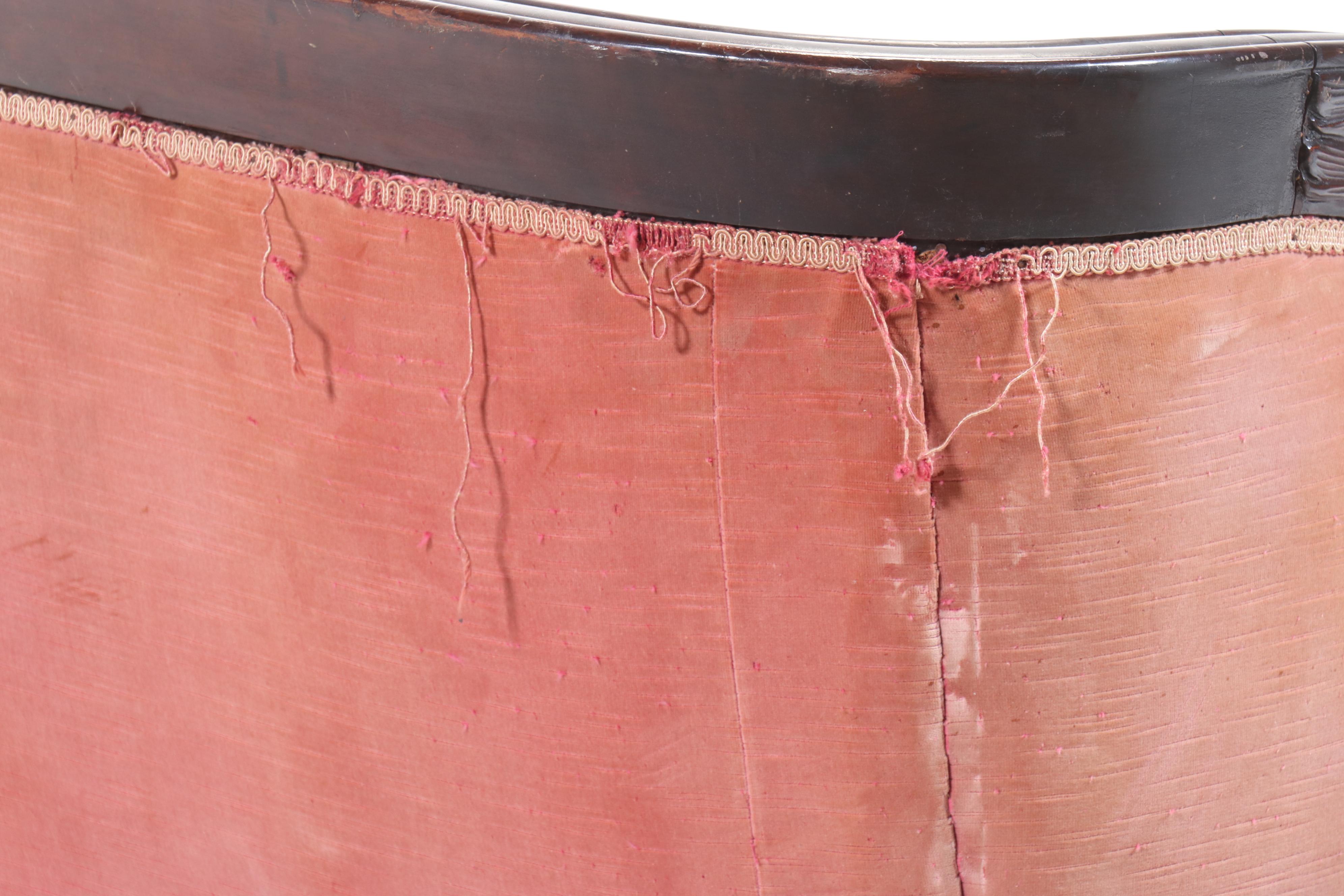 Karpen Empire Revival Carved Mahogany Sofa, Late 19th Century