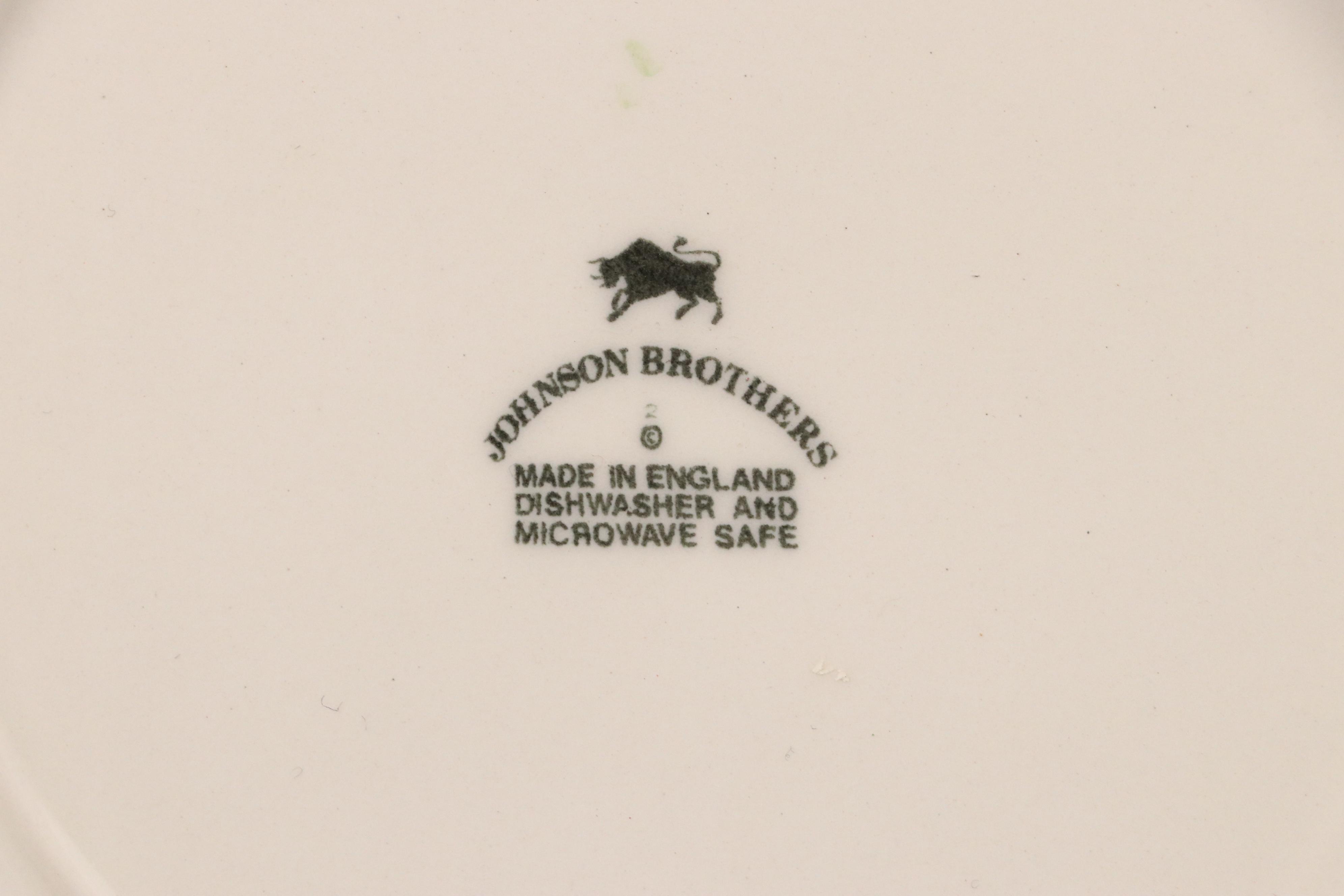 Johnson Bros Pink "Rose Chintz" Ironstone Dinnerware, Mid to Late 20th Century