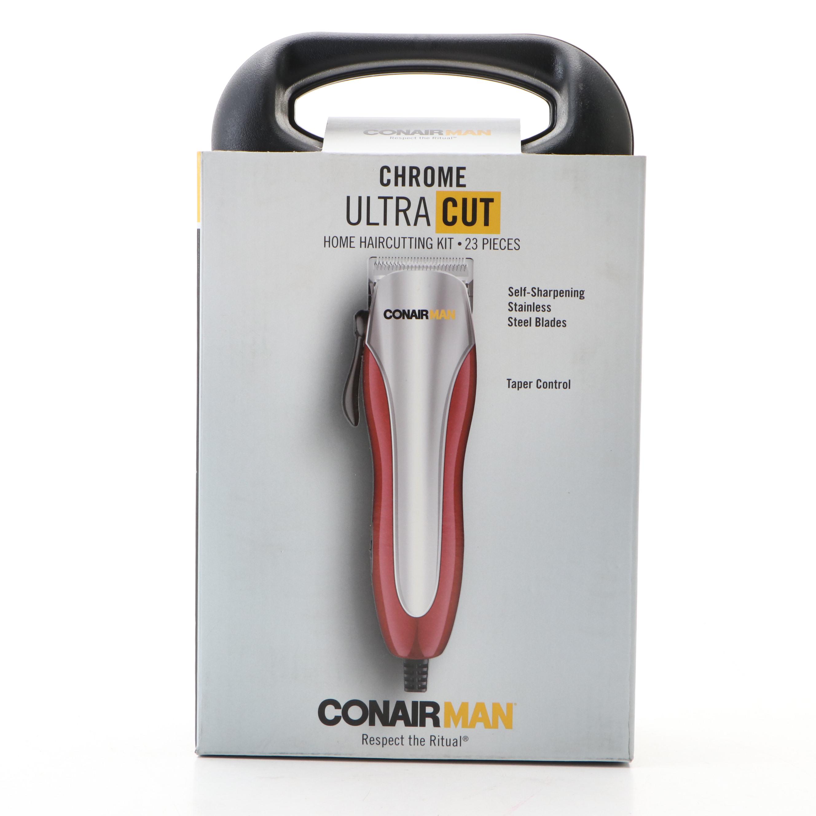 Conair Man Chrome Ultra Cut Home Haircutting Kit with Dyson Pet Grooming Kit