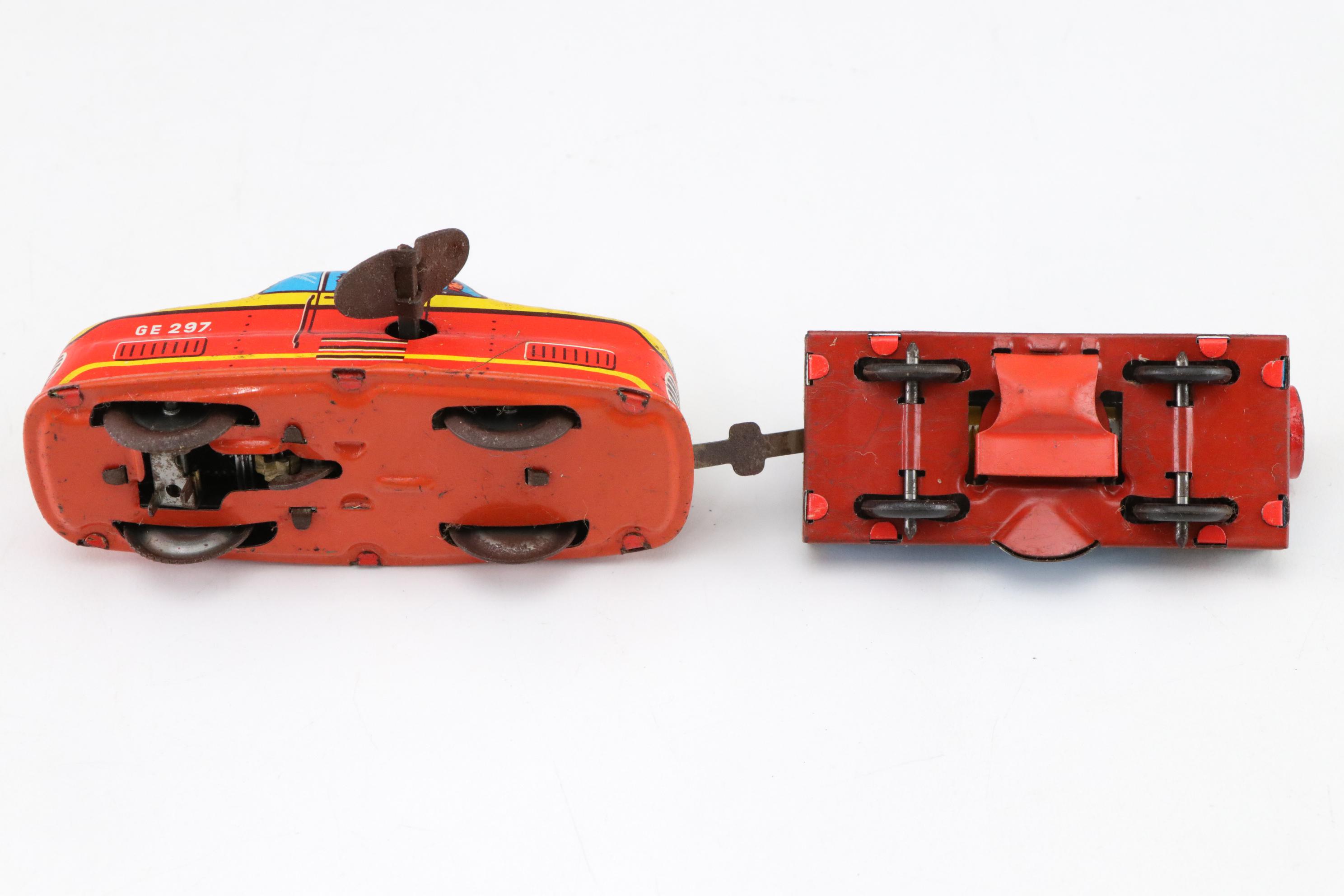 Ohio Art "Mechanical Switch & Dump Train" Tin Litho Wind-Up Toy