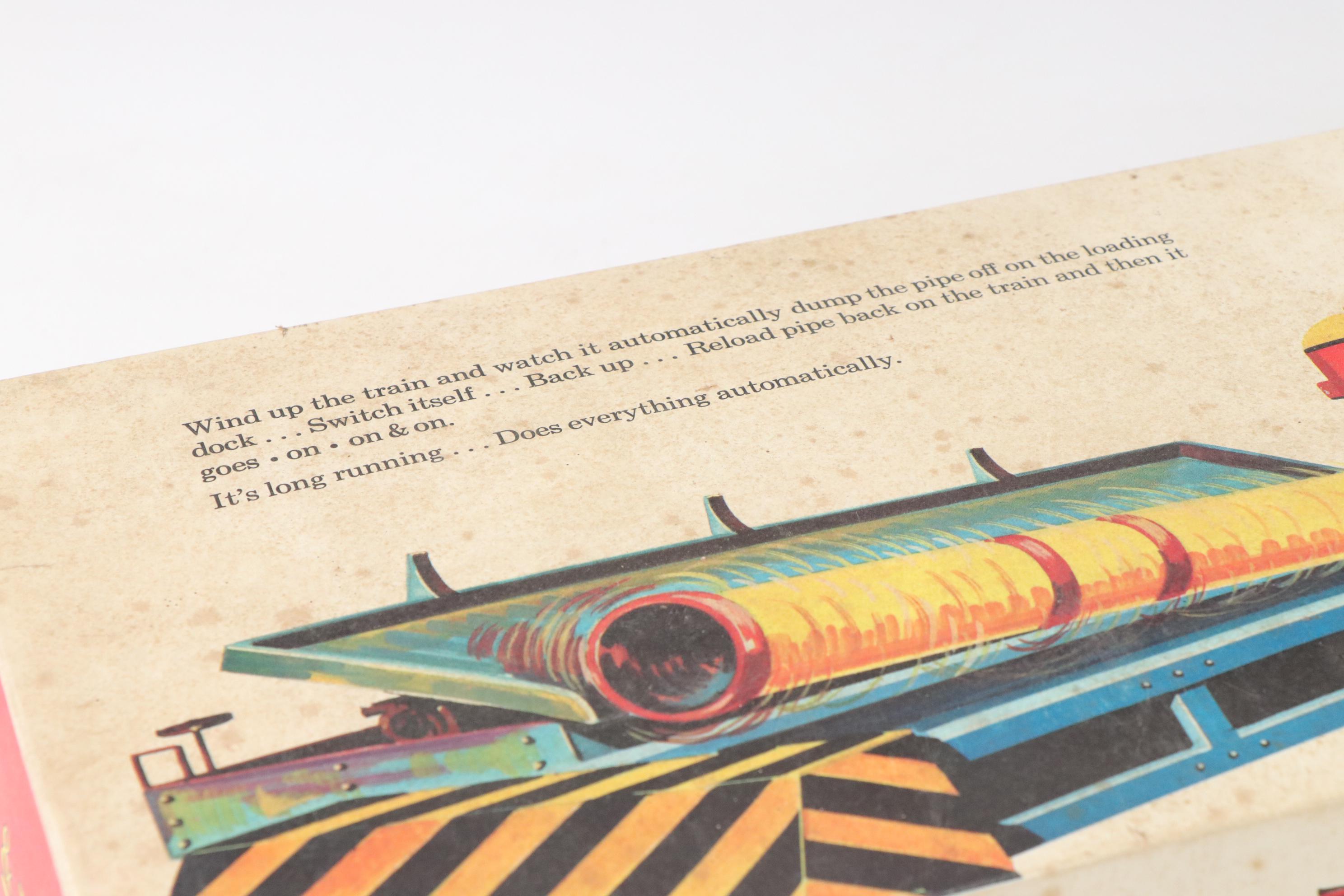 Ohio Art "Mechanical Switch & Dump Train" Tin Litho Wind-Up Toy