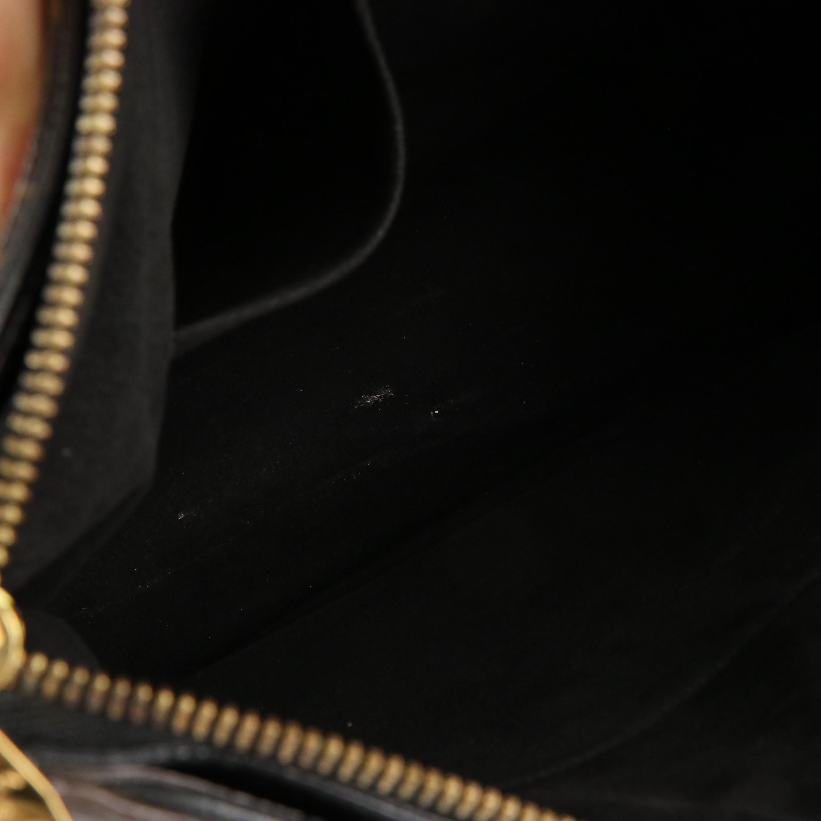 Louis Vuitton Pallas Bag in Monogram Canvas with Black Leather Trim