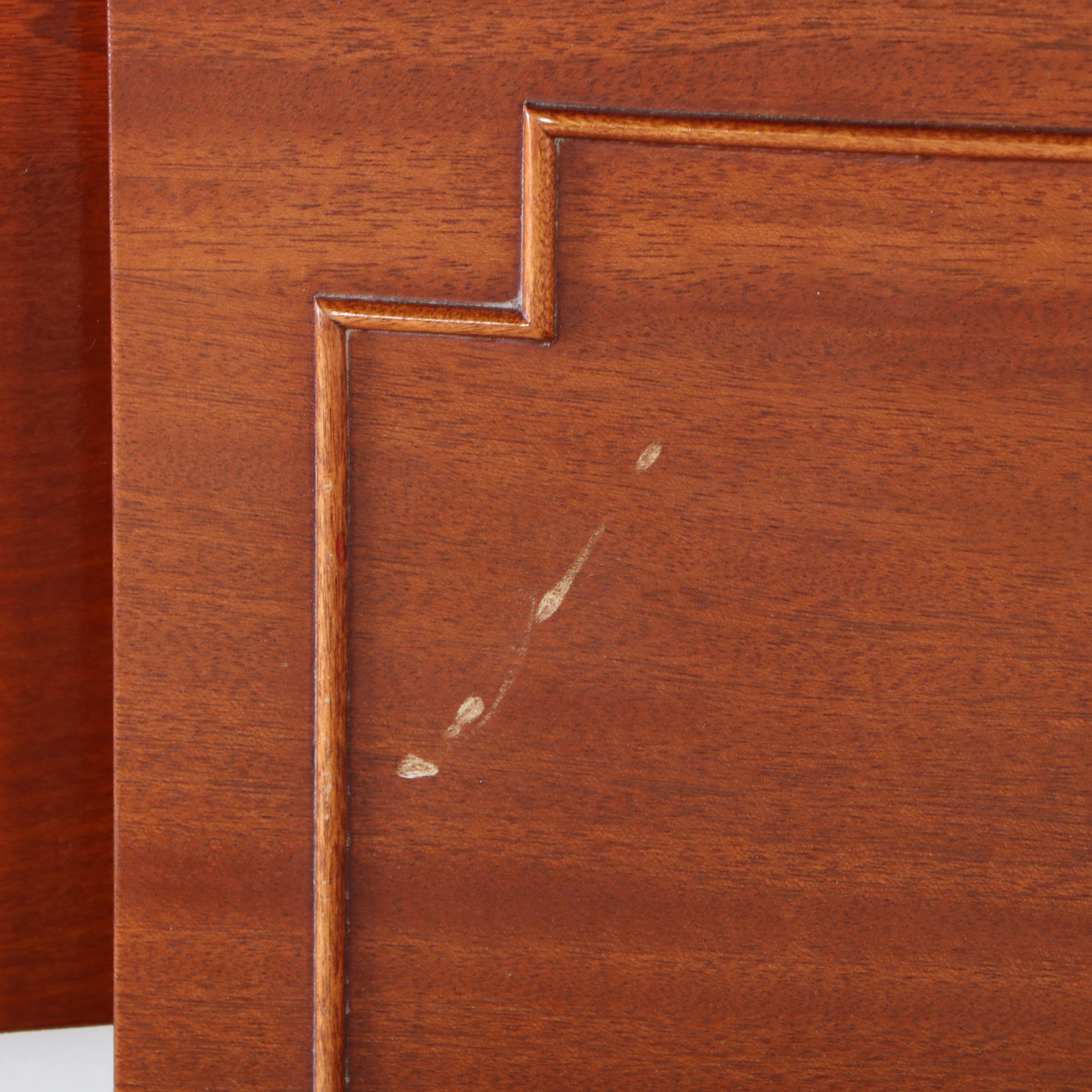 Rway Hollywood Regency Style Mahogany Twin Bed Frames