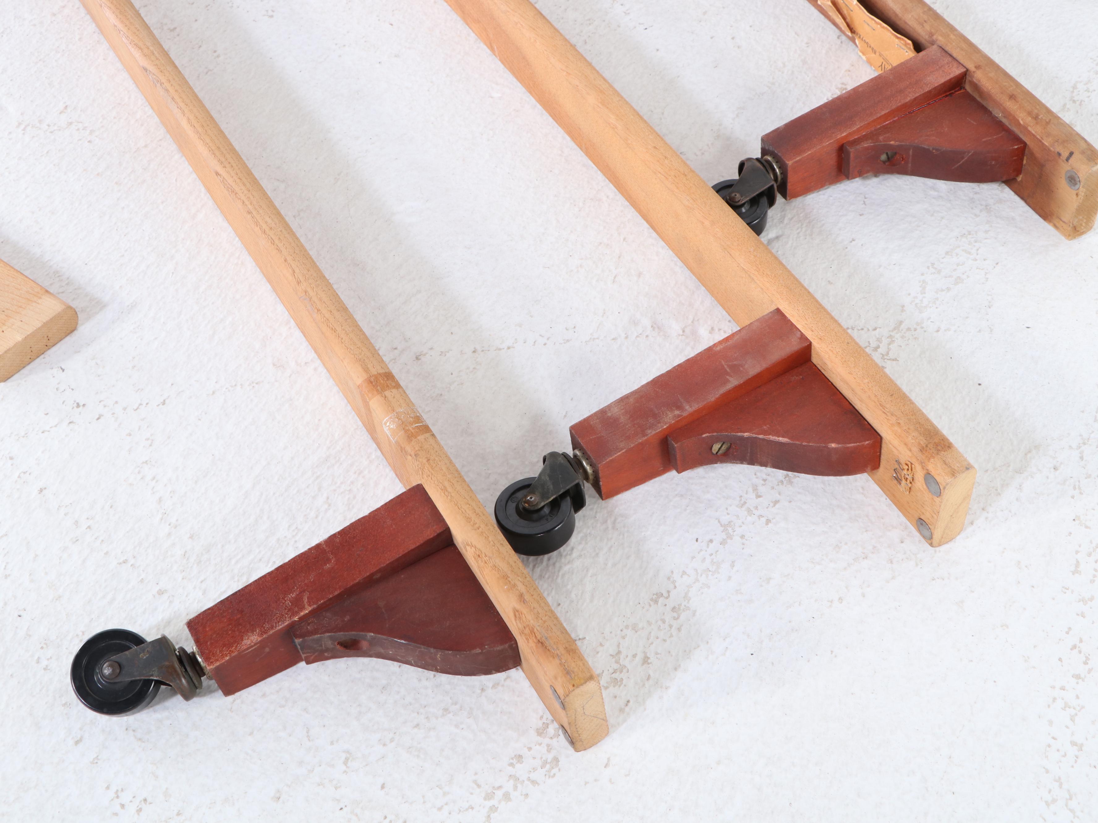 Rway Hollywood Regency Style Mahogany Twin Bed Frames