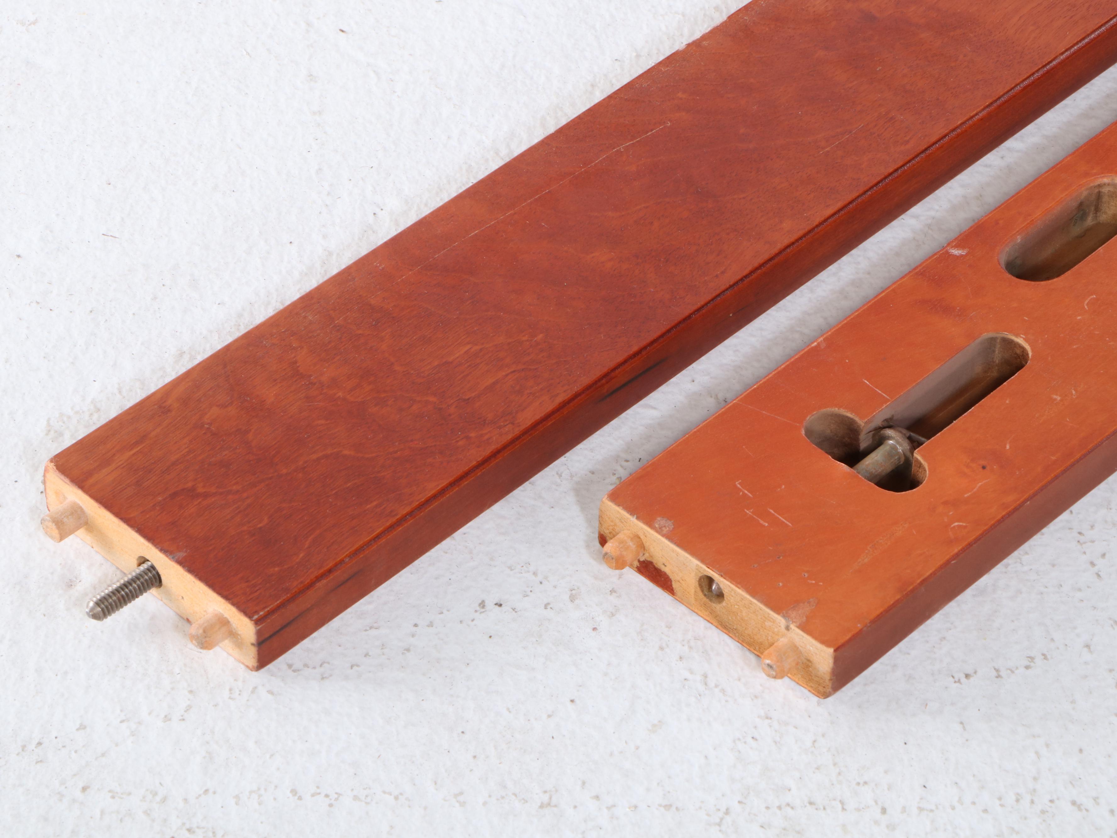 Rway Hollywood Regency Style Mahogany Twin Bed Frames