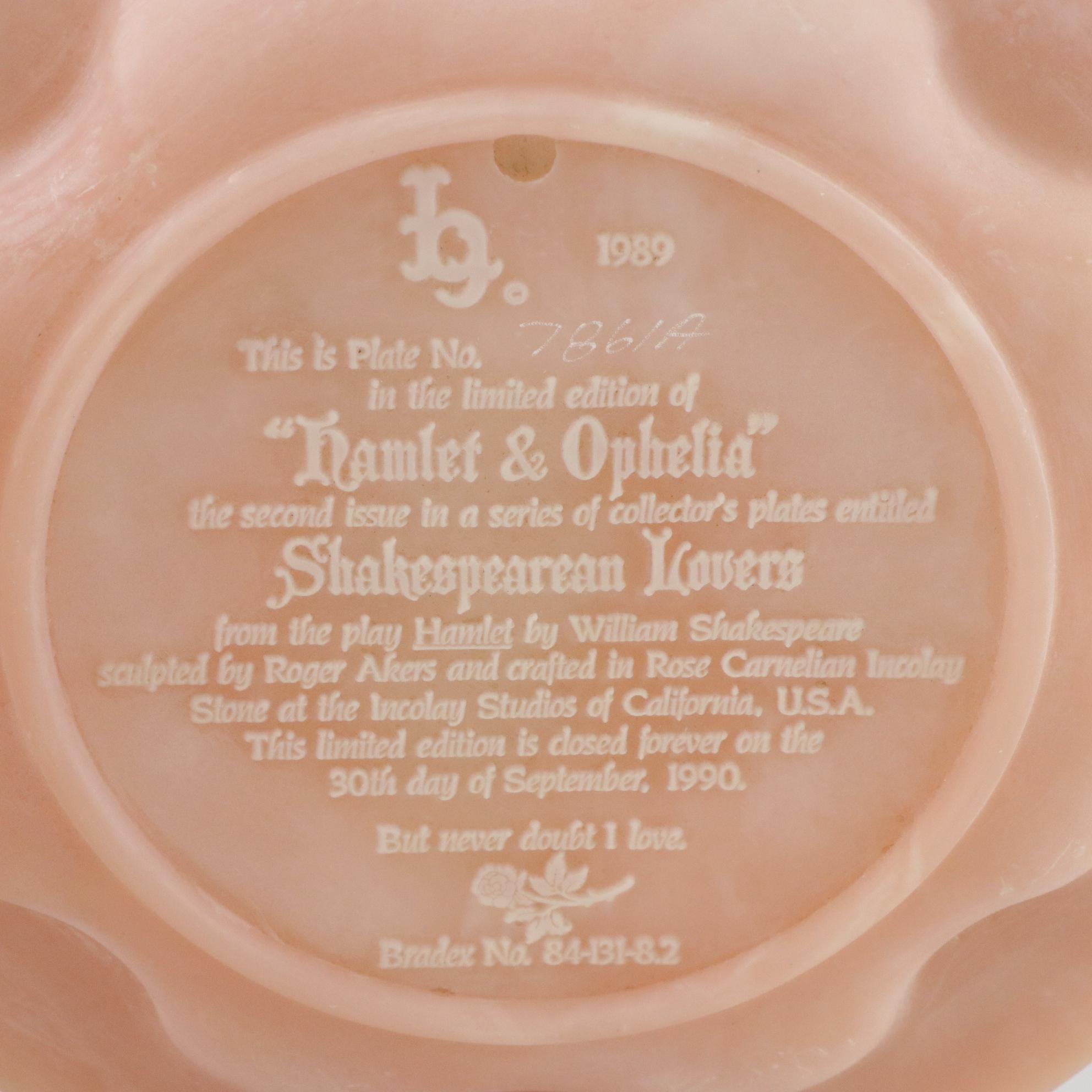 Shakespearean Lovers Collector Plates by Incolay Studios, 1988-1990