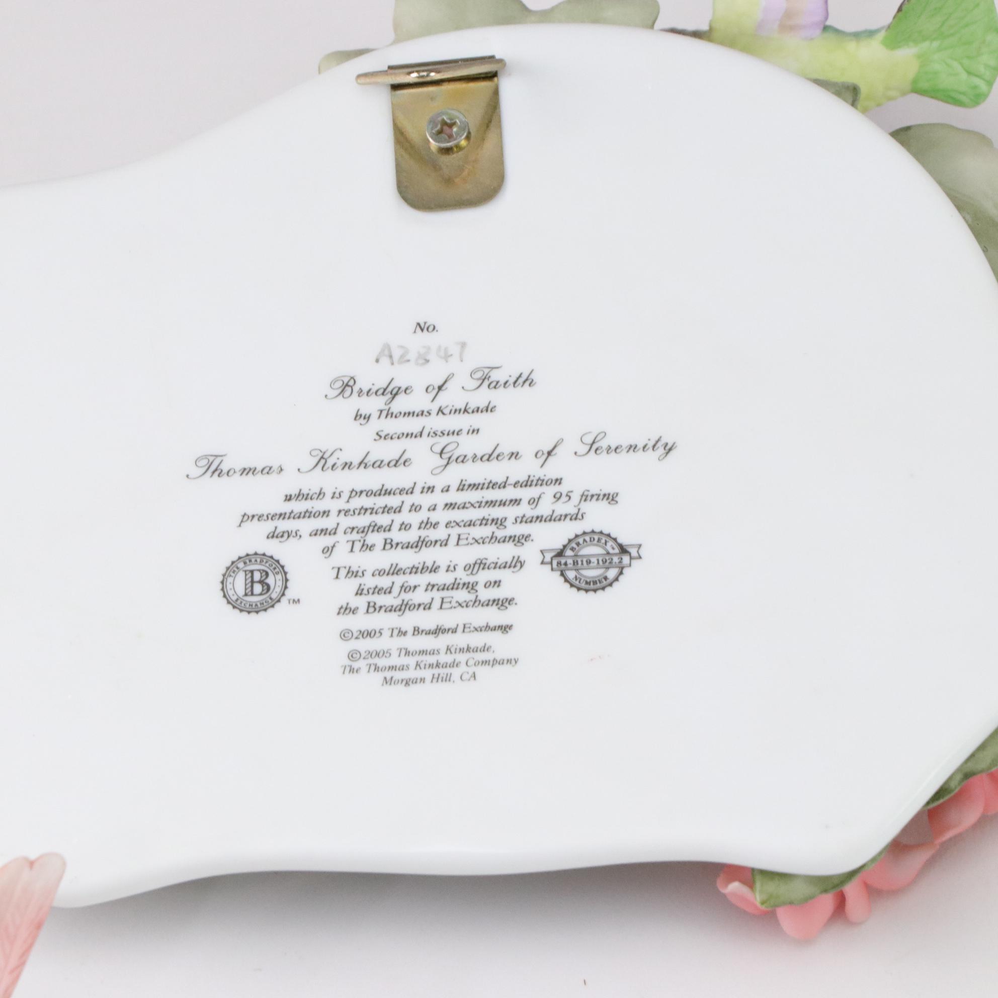 Floral Metal Wall Hanging with Four Thomas Kinkade Hummingbird Plaques