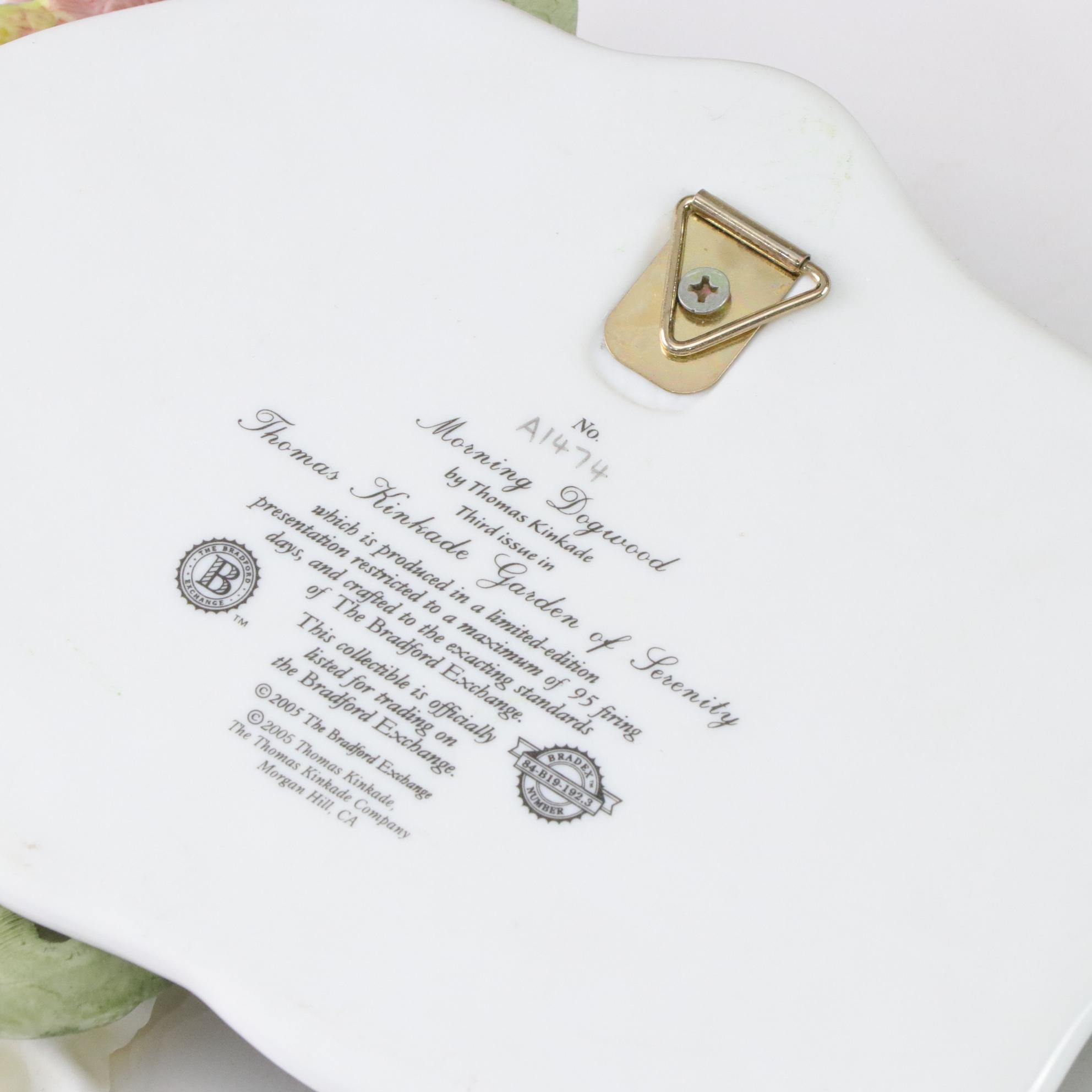 Floral Metal Wall Hanging with Four Thomas Kinkade Hummingbird Plaques