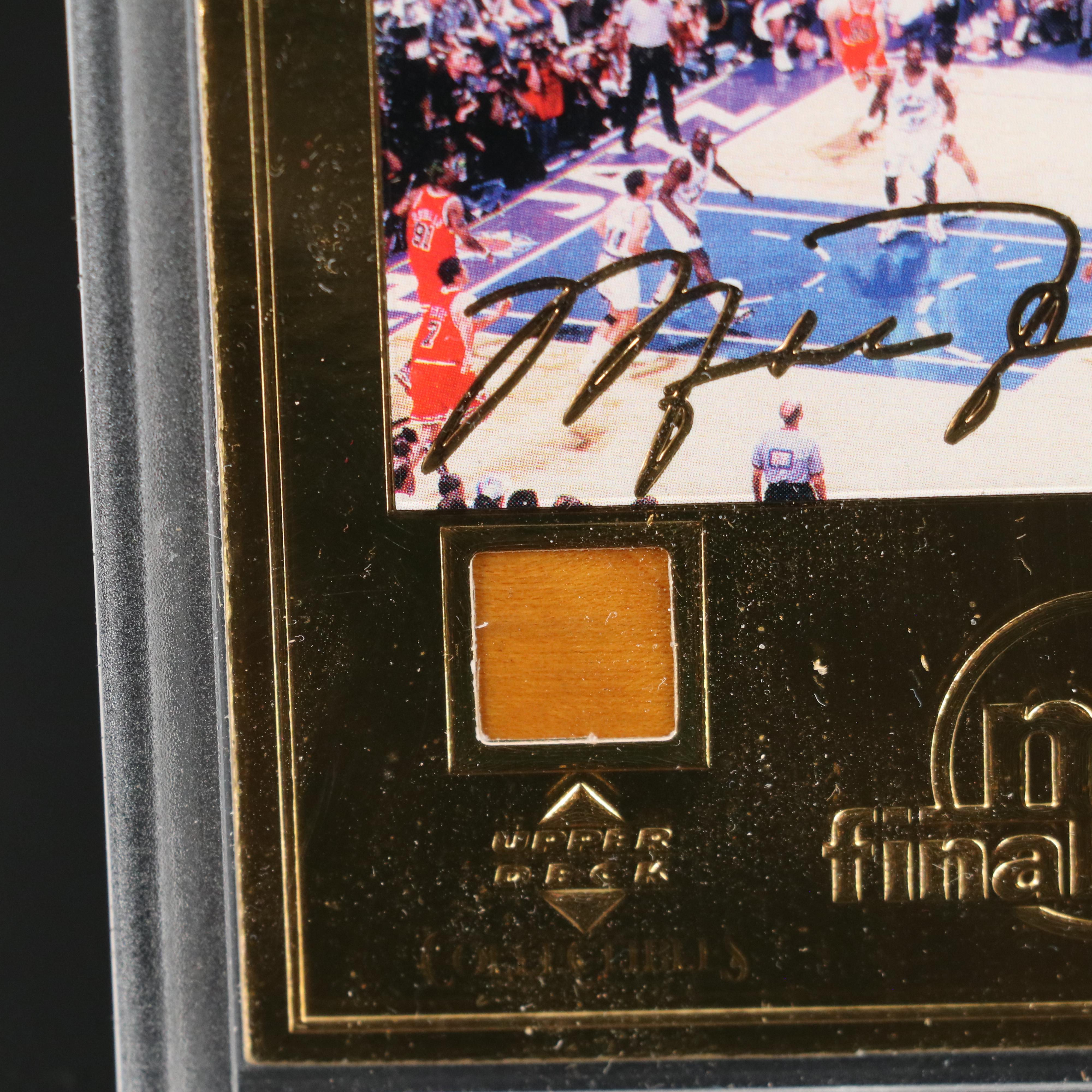 2000 Upper Deck Michael Jordan Gold Plated Basketball Card Featuring Court Floor