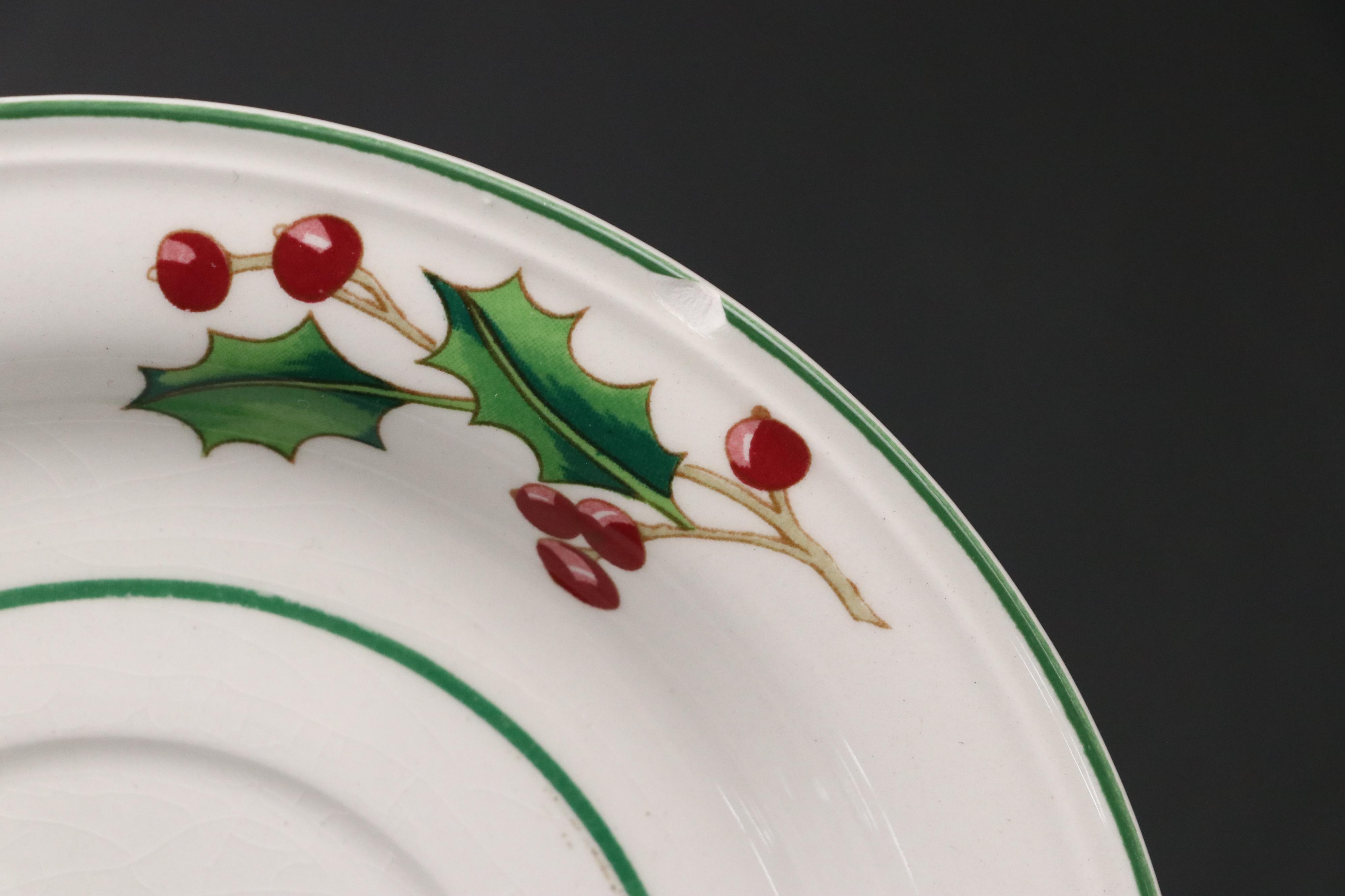 Korean Ceramic "White Christmas" Dinnerware and Serving Pieces