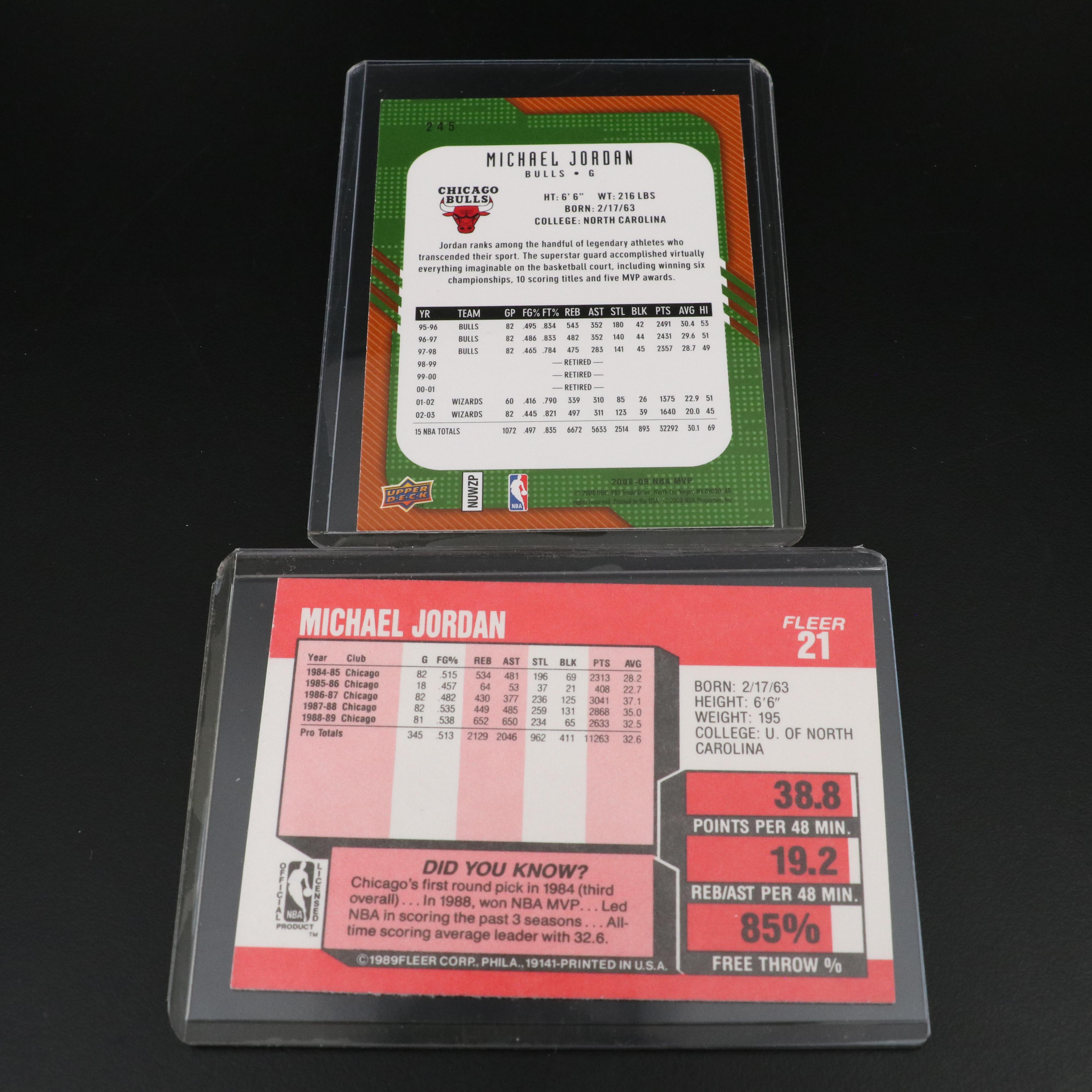 Michael Jordan and Kobe Bryant Basketball Cards Featuring Gold Plated and More