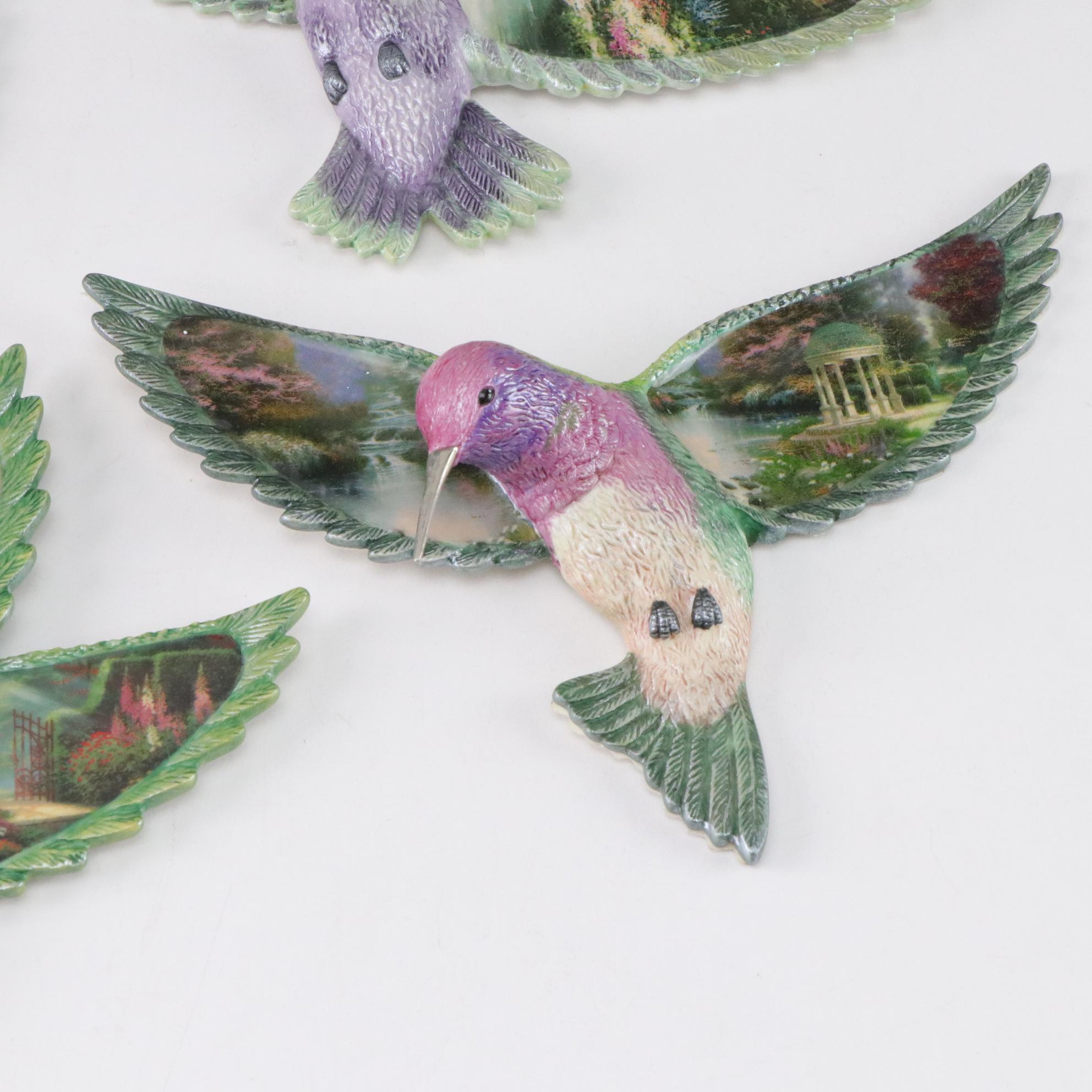 Thomas Kinkade "Beauty in Flight" Collection Hummingbird Wall Hangings