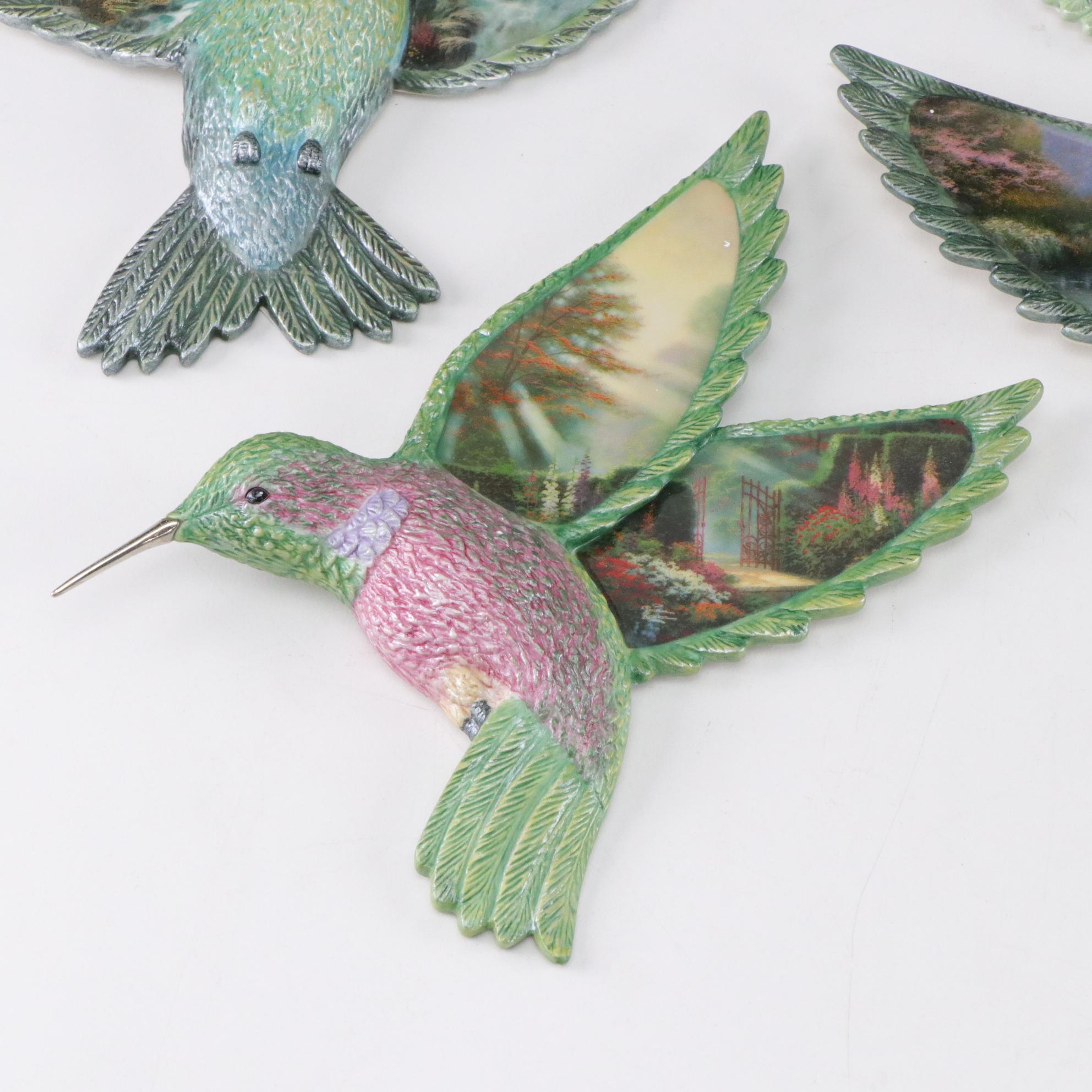 Thomas Kinkade "Beauty in Flight" Collection Hummingbird Wall Hangings