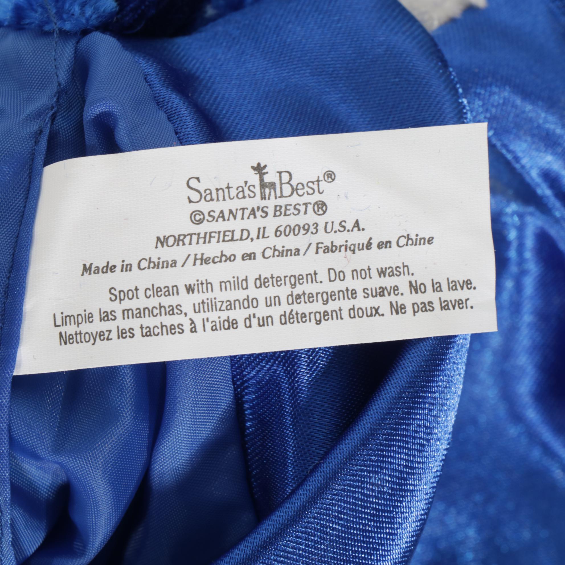 Pre-Lit 6.5 Ft. White Colorado Pine Christmas Tree with Blue Tree Skirt and More